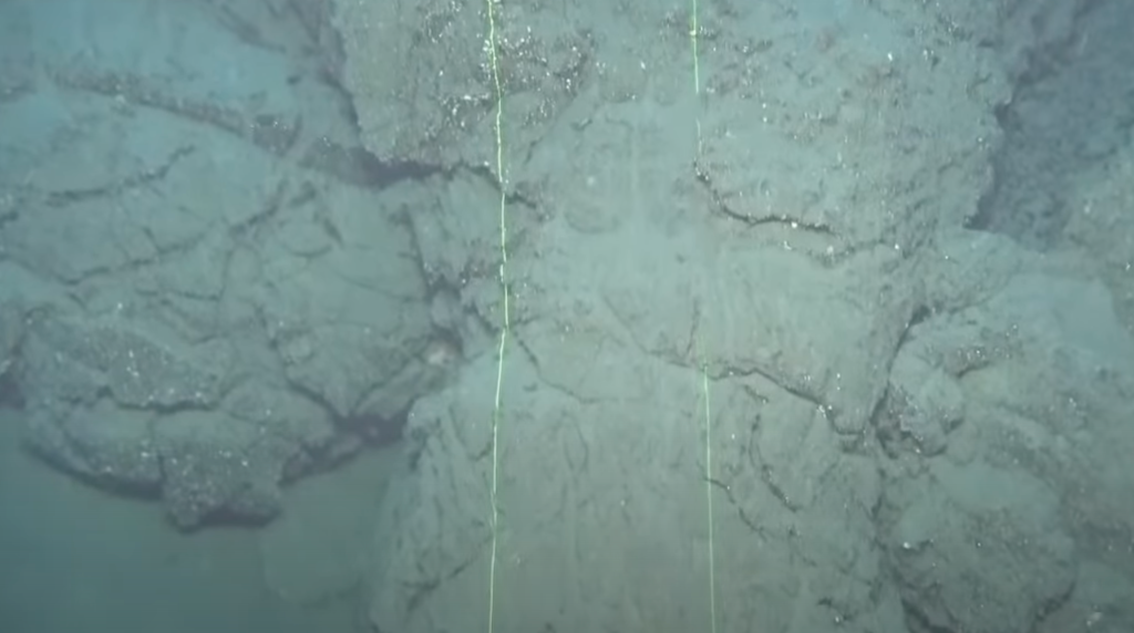 Underwater seabed structures off Tajogaite volcano in La Palma