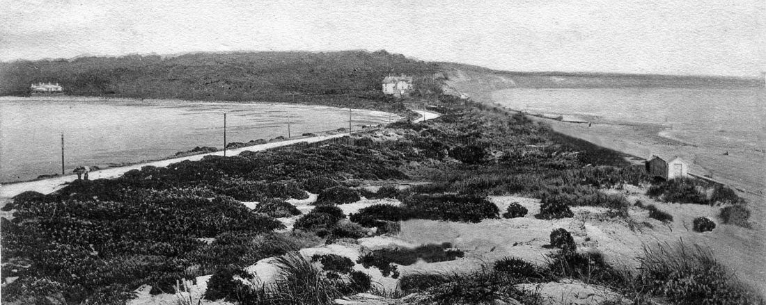 Sandbanks seen here in 1907 was once rich with dunes before the mass develoment on the coastline