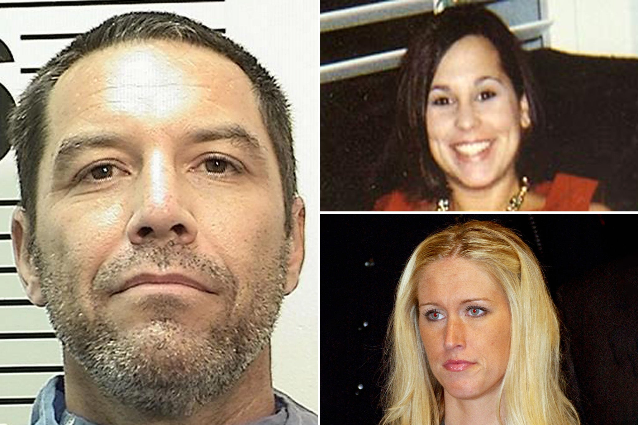 Scott Peterson (left) was convicted of killing his eight-month pregnant wife Laci (top right). His ex-lover Amber Frey (bottom right) has spoken out for the first time now