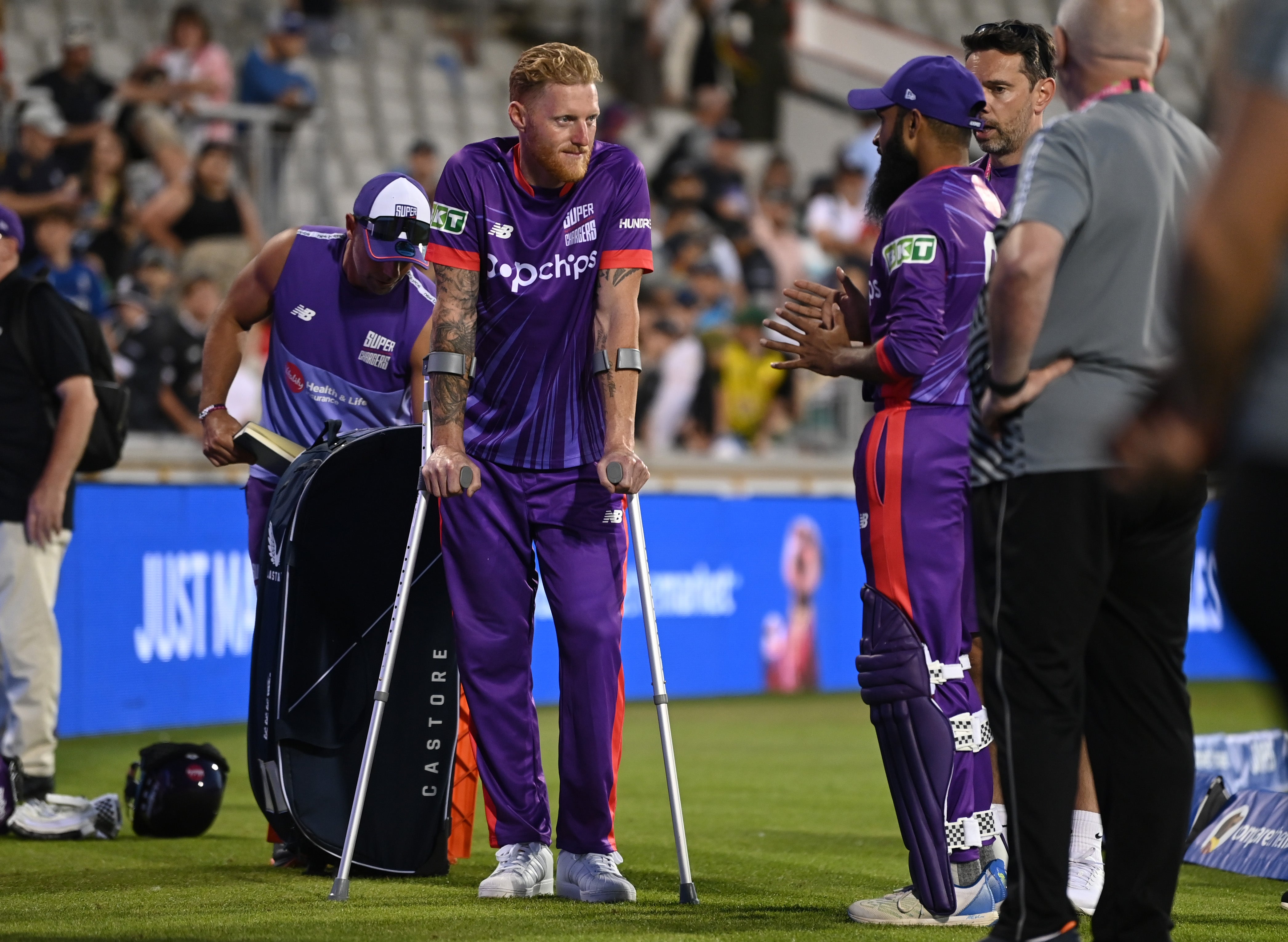 Ben Stokes tore his left hamstring playing for the Northern Superchargers on Sunday