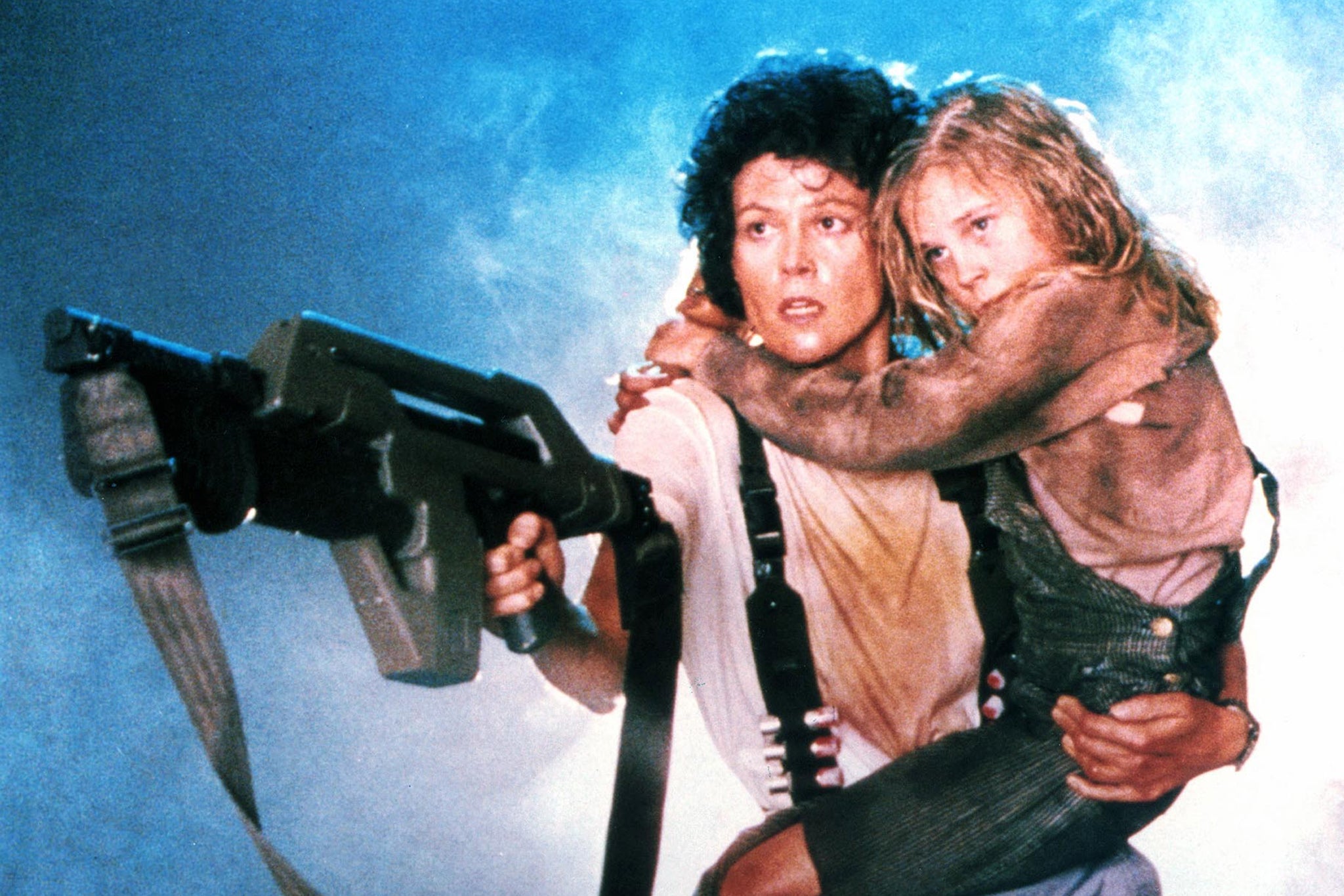 ‘Get away from her you b*****!’: Sigourney Weaver and Carrie Henn in ‘Aliens'