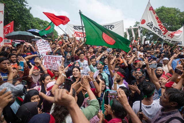 <p>Protests in Bangladesh </p>