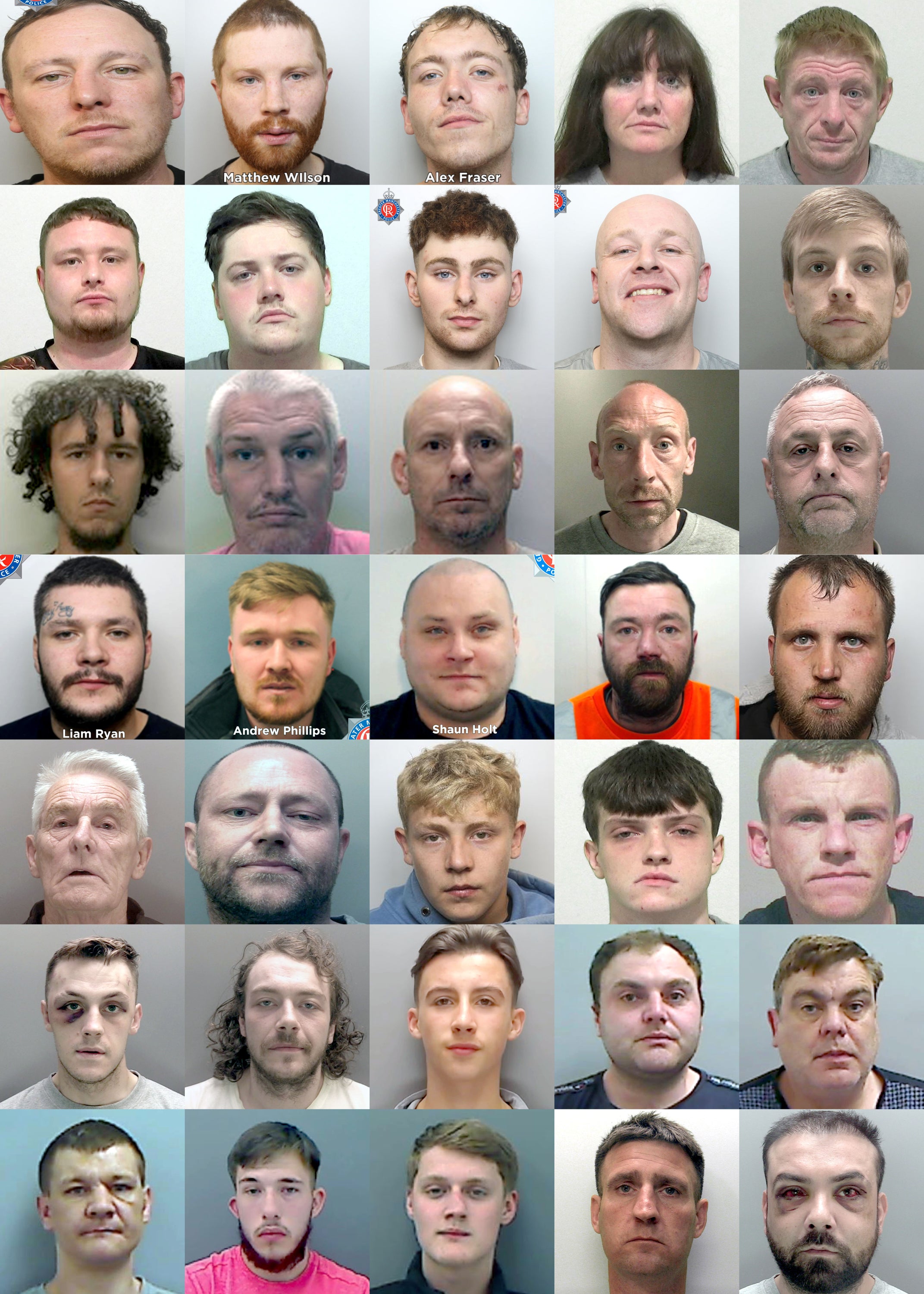 People who have appeared in court following serious violent disorder during anti-immigration protests in the UK