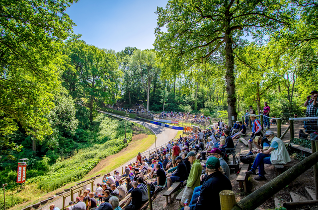 <p>A view of the Bottom ‘S’ section of Shelsley Walsh’s 1,000-yard hill climb in rural Worcestershire </p>