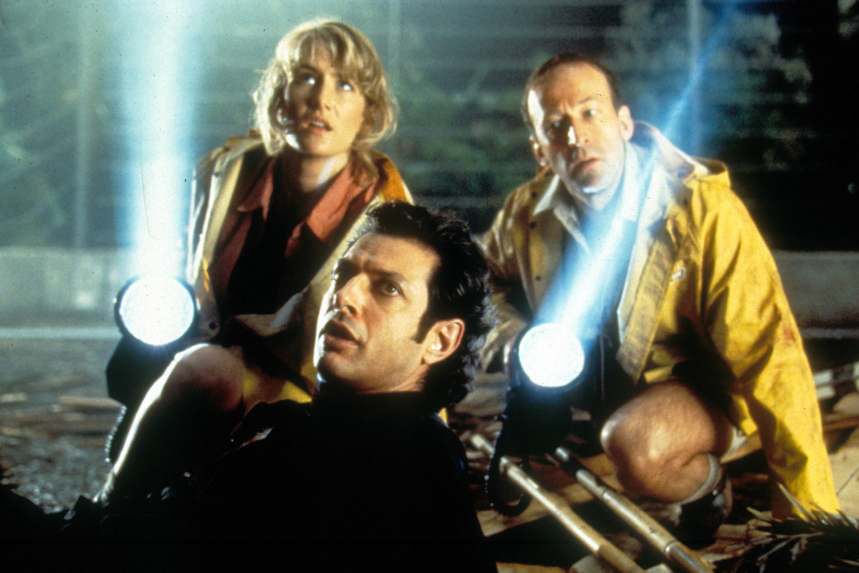 Seminal: Goldblum with Laura Dern and Bob Peck in Steven Spielberg’s ‘Jurassic Park’