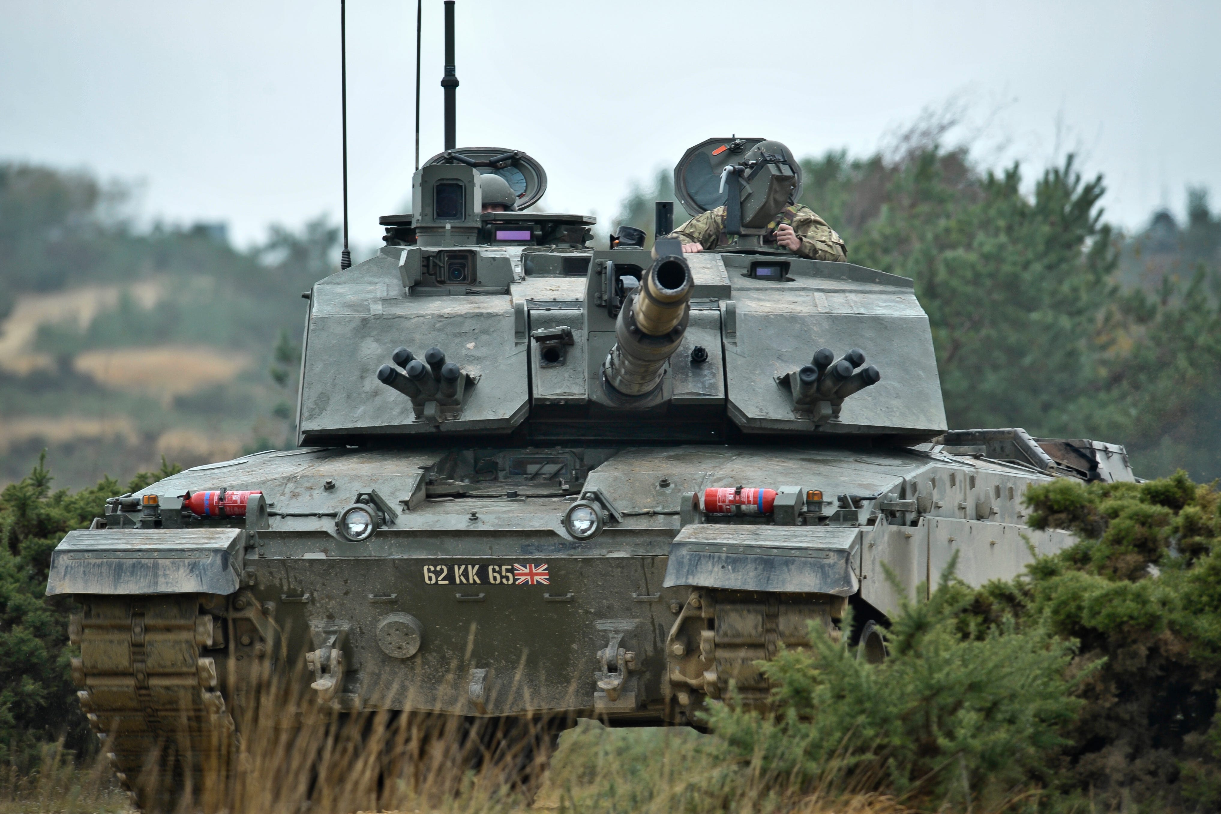 Challenger 2 tanks are thought to have been used in Ukraine’s surprise incursion into Russia (Ben Birchall/PA)