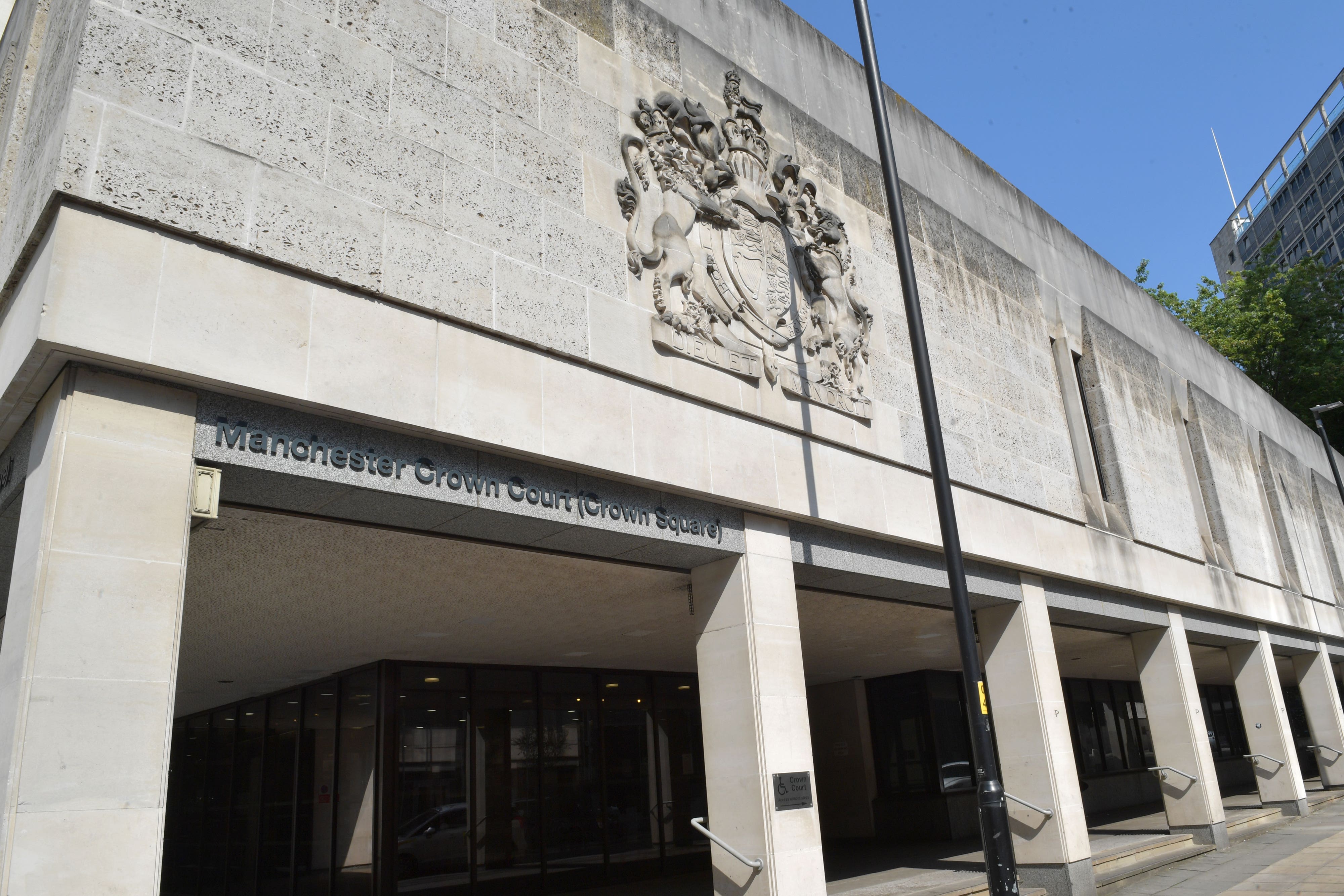 Footage of violent disorder was played at Manchester Crown Court (Anthony Devlin/PA)