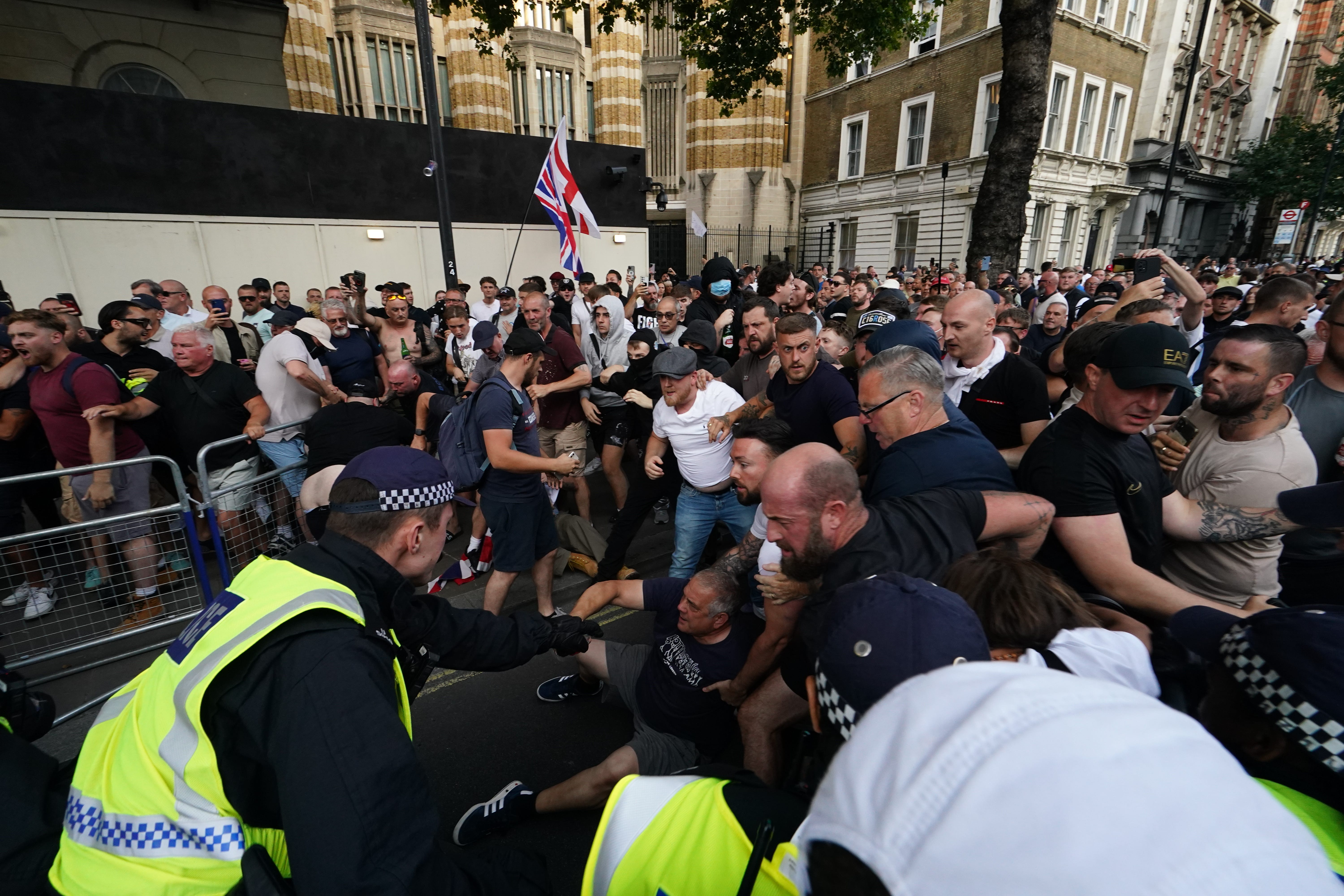 Russ Cooke took part in a disturbance in Whitehall (Jordan Pettitt/PA)