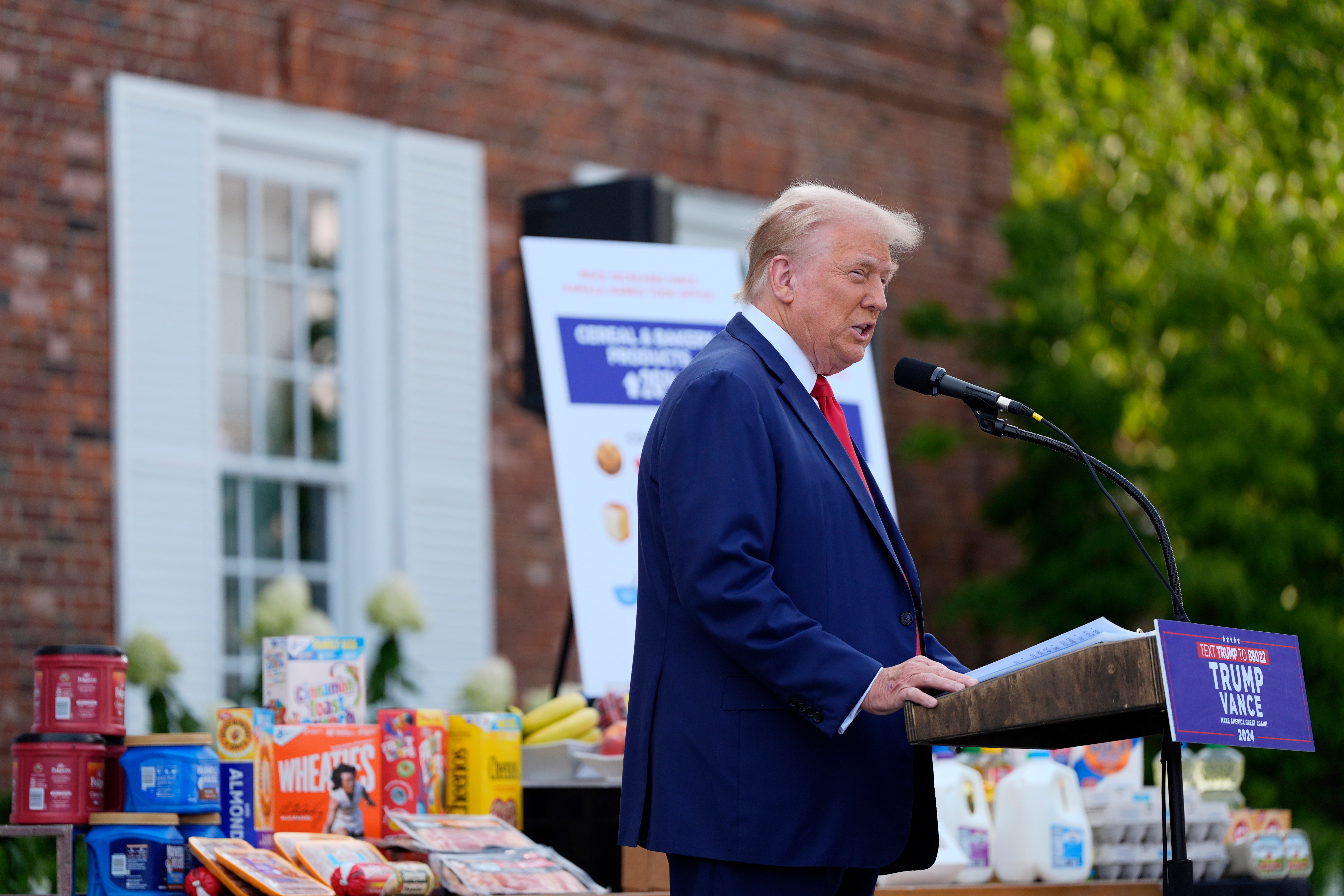 Donald Trump held another press conference on Thursday, this time in Bedminster, New Jersey, where he rehashed previous complaints about Kamala Harris but offered few new details on his own vision for the presidency.