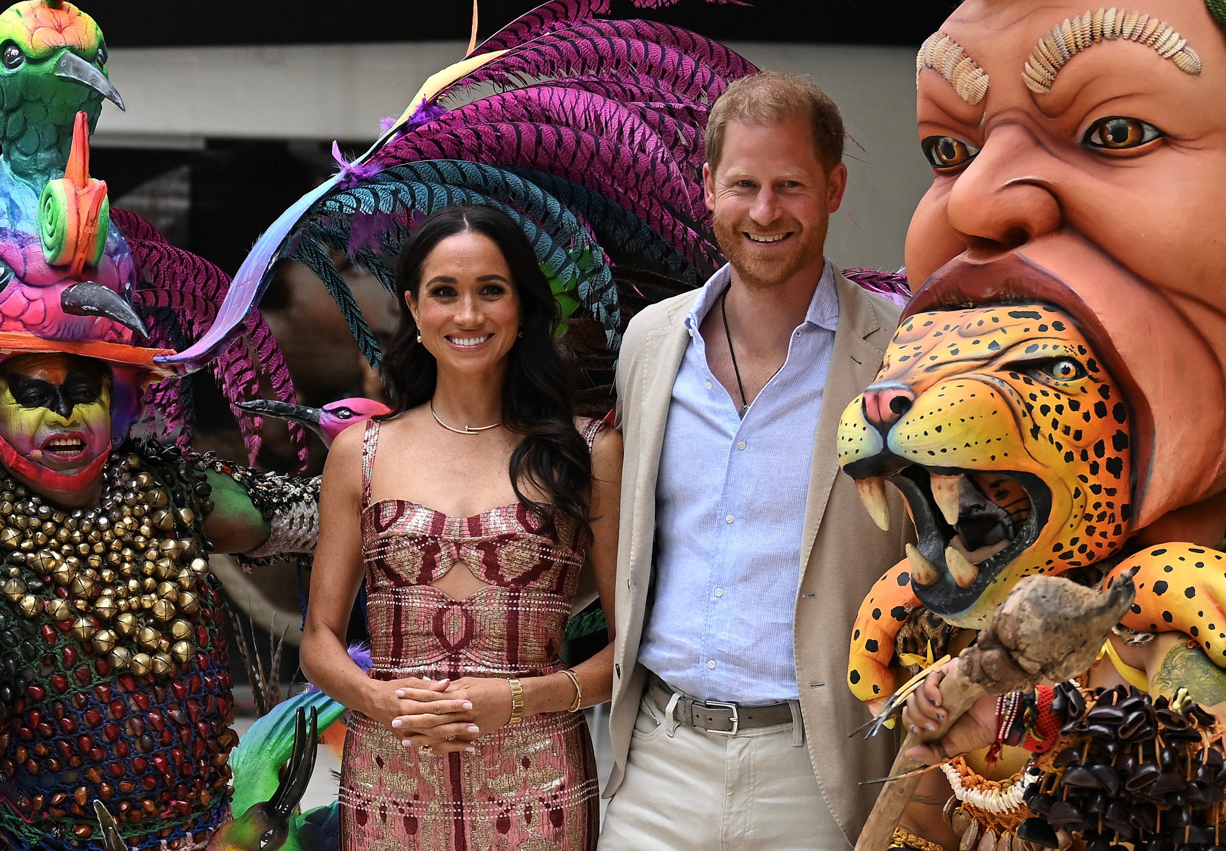 Harry and Meghan at the National Centre for the Arts in Bogota