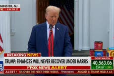 Trump’s apocalyptic stock market crash warning undermined by Fox News ticker