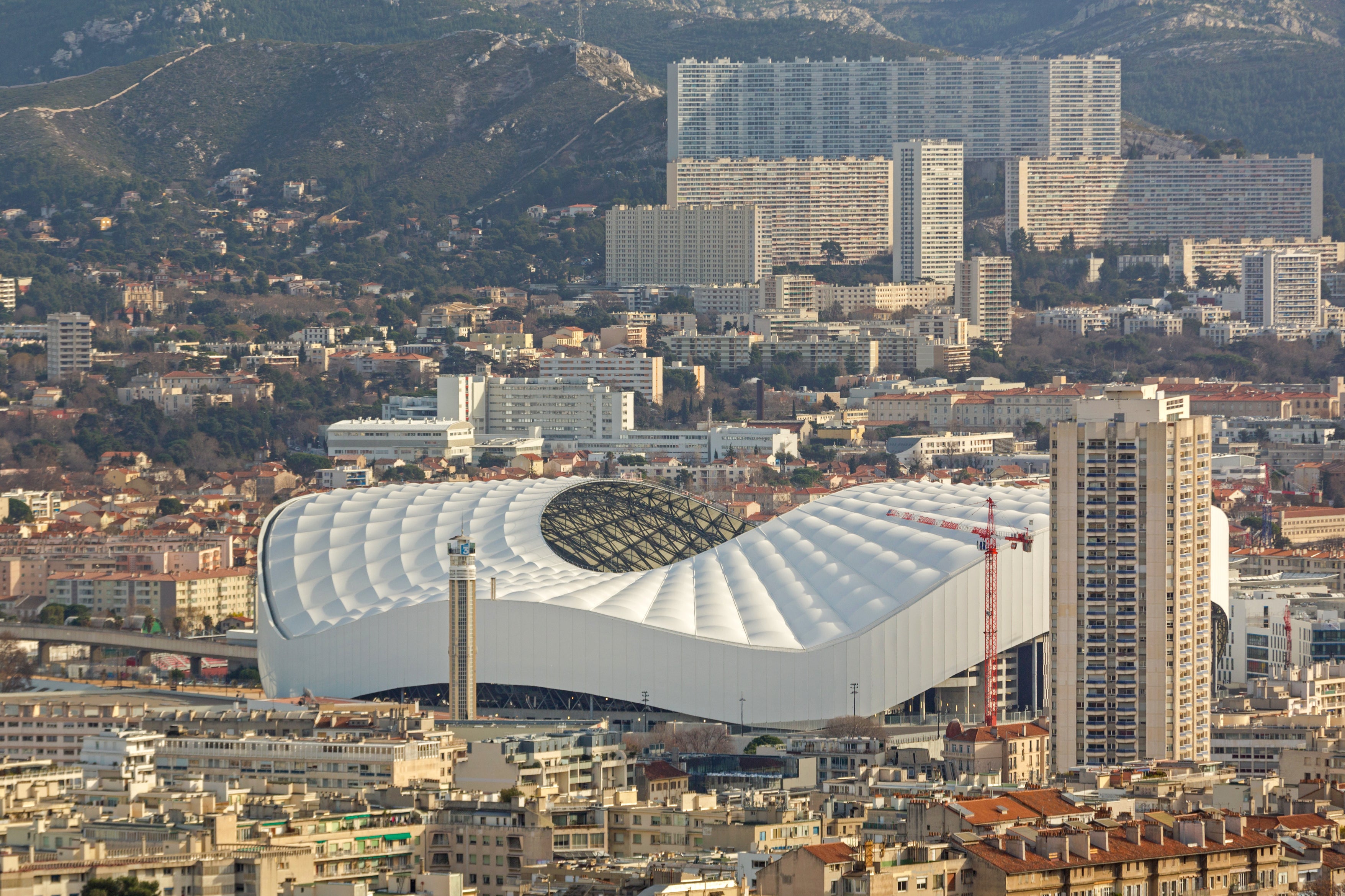 The Orange Vélodrome is the second-largest stadium in France