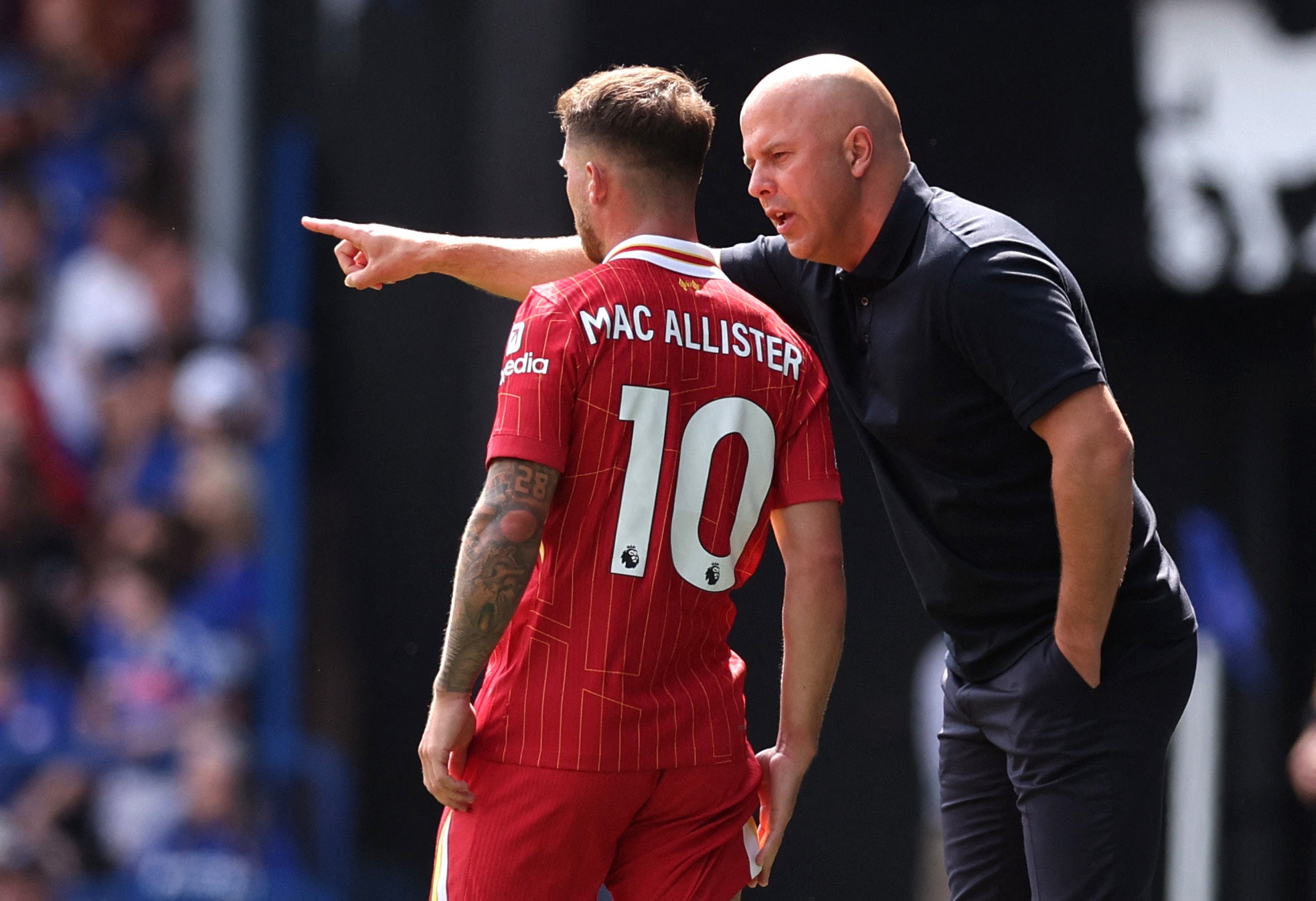 Arne Slot managing his first Liverpool Premier League match