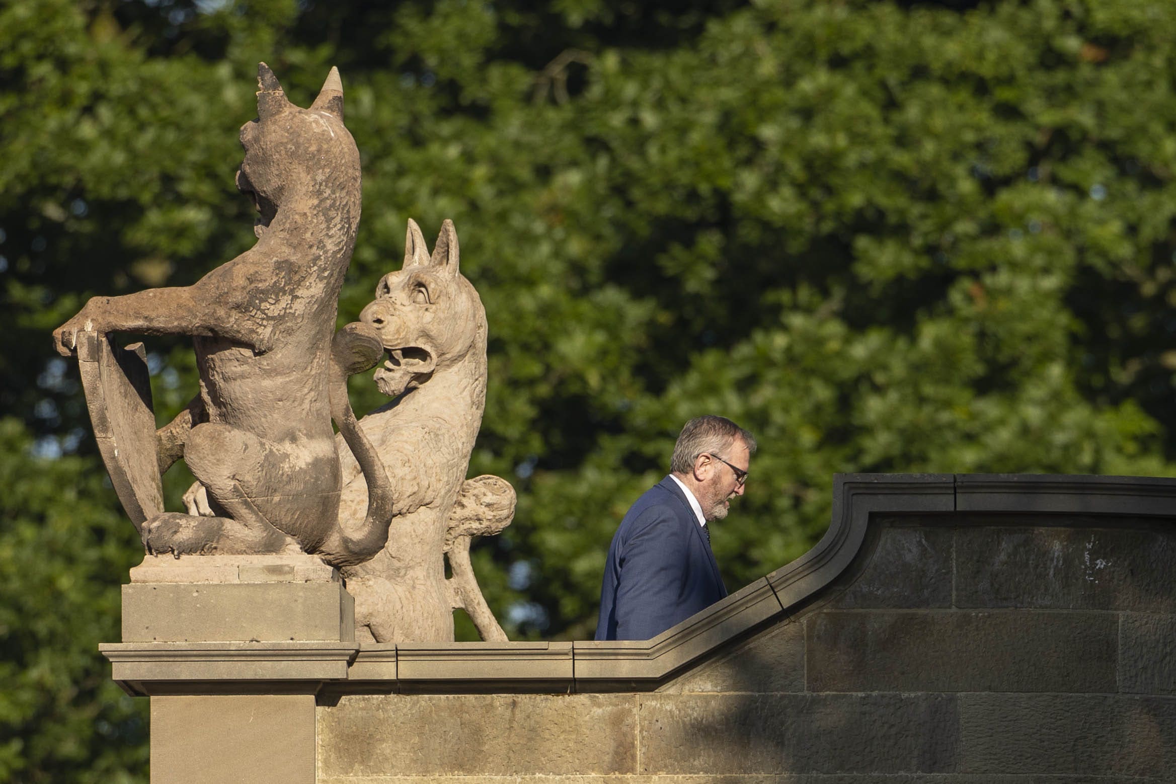 UUP leader Doug Beattie at Stormont Castle (Liam McBurney/PA)