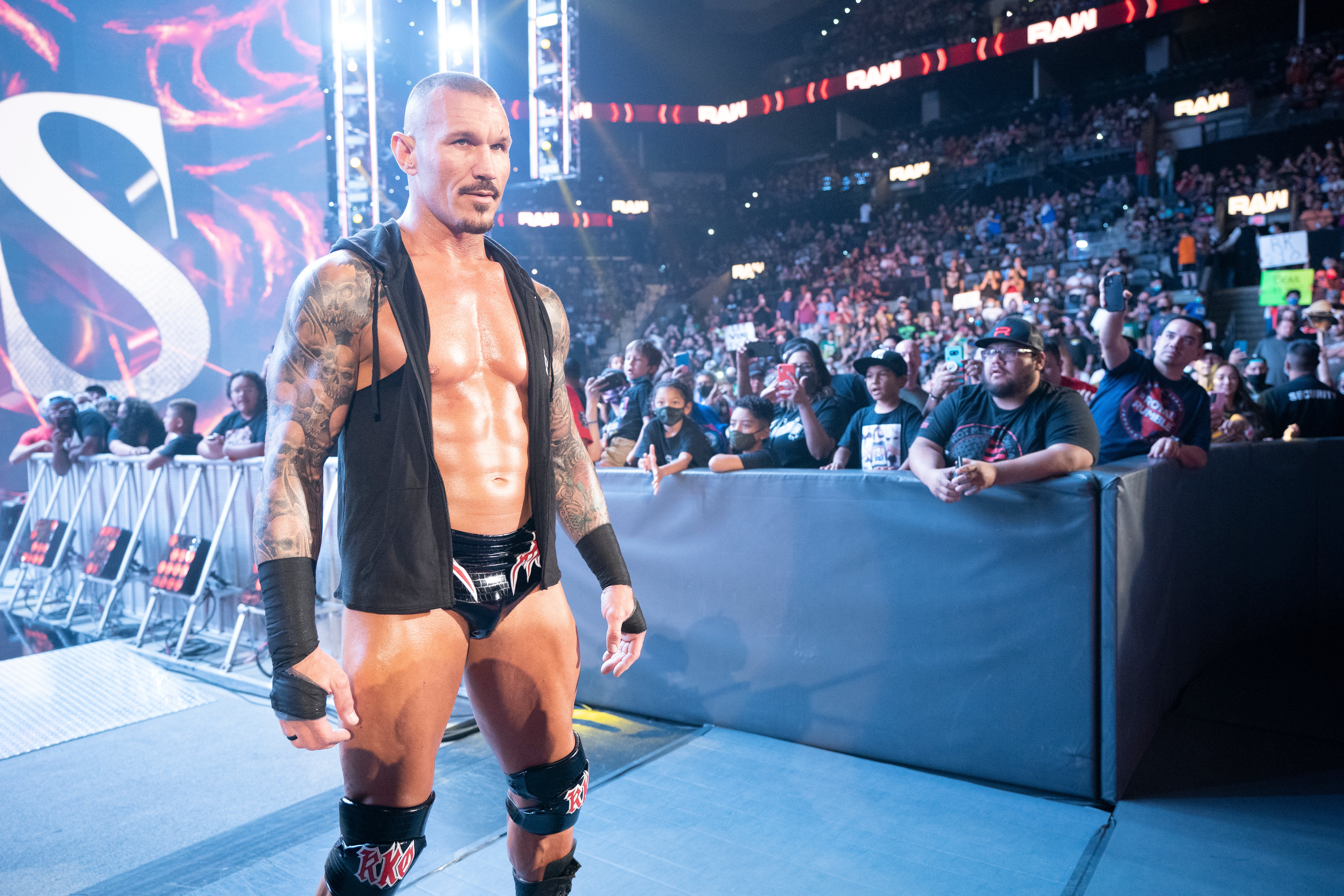 WWE legend Orton makes his way down the ramp