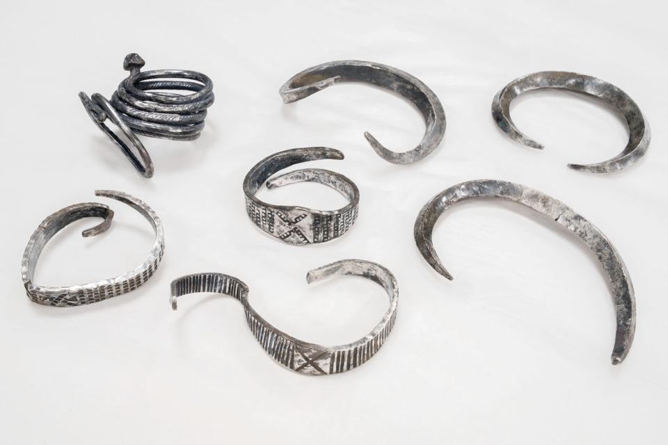 Viking Age silver jewellery unearthed by a student in Denmark