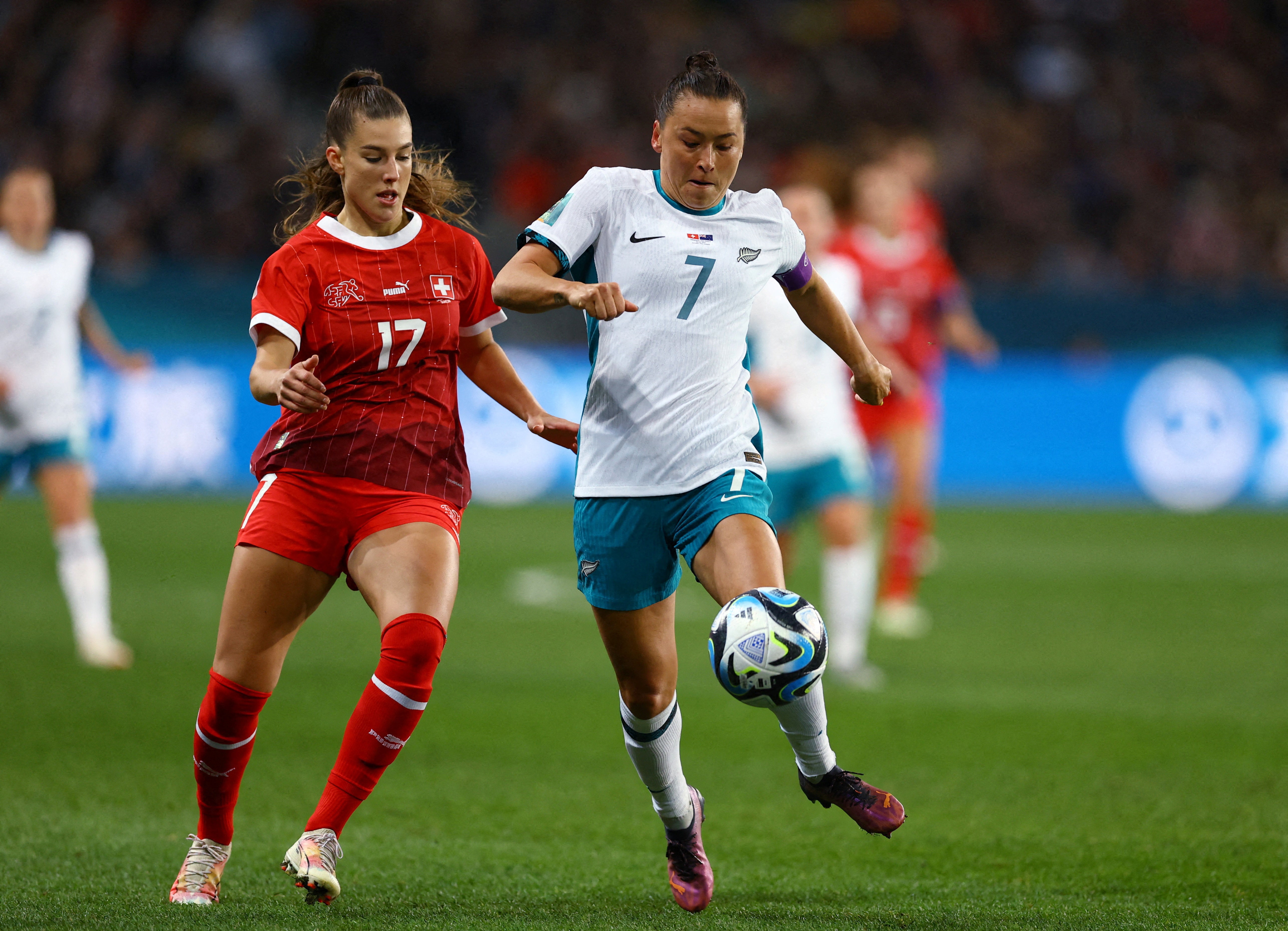 New Zealand captain Ali Riley (right) doesn’t know if she will be able to play football again.