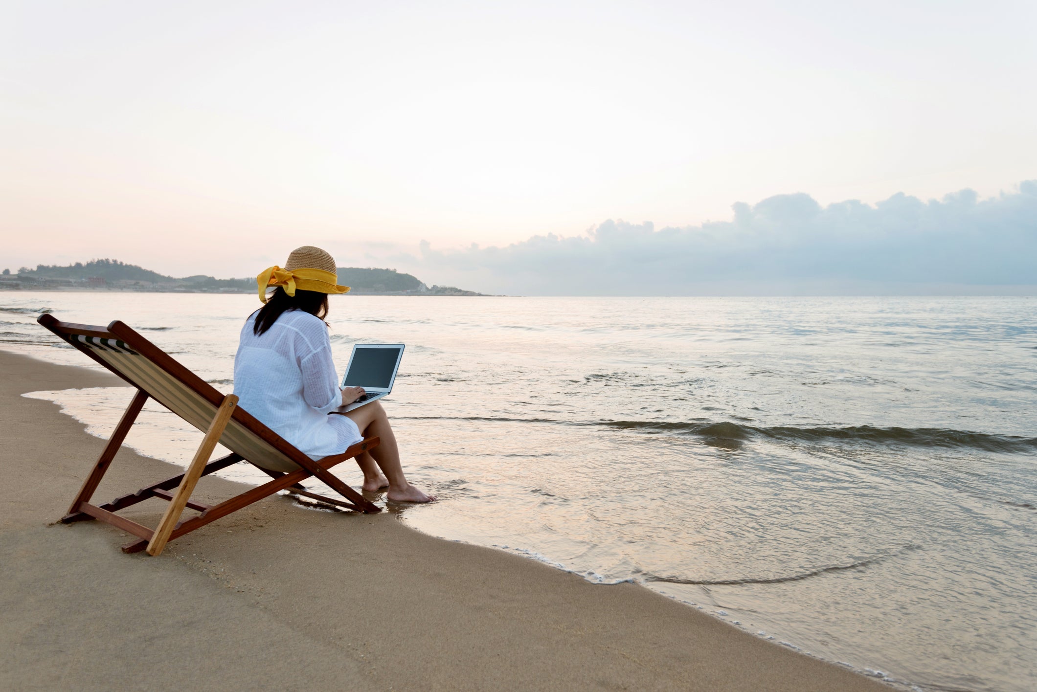 The research suggests that 42 per cent of Brits also work while on holiday