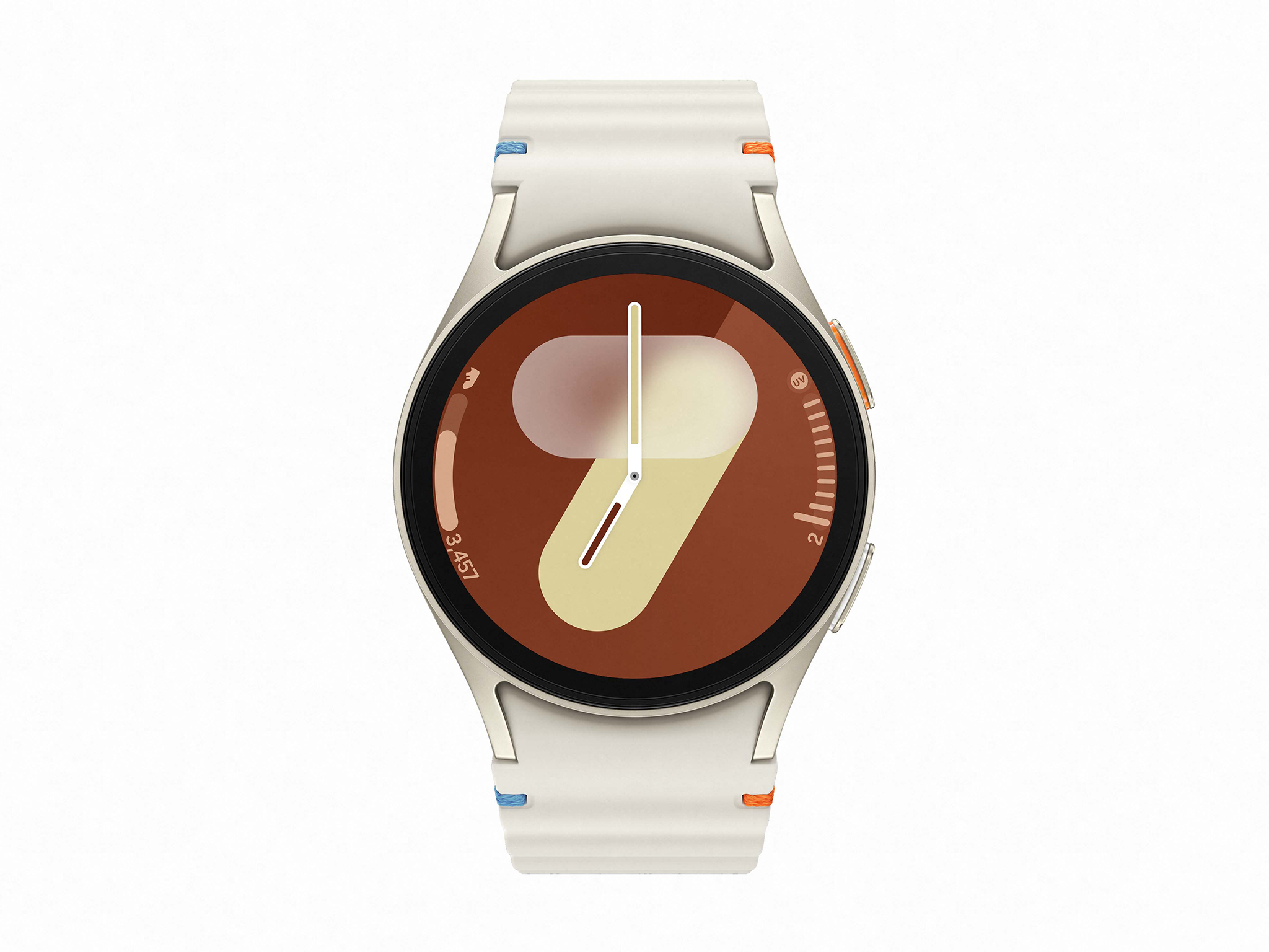 The Galaxy Watch 7 in cream