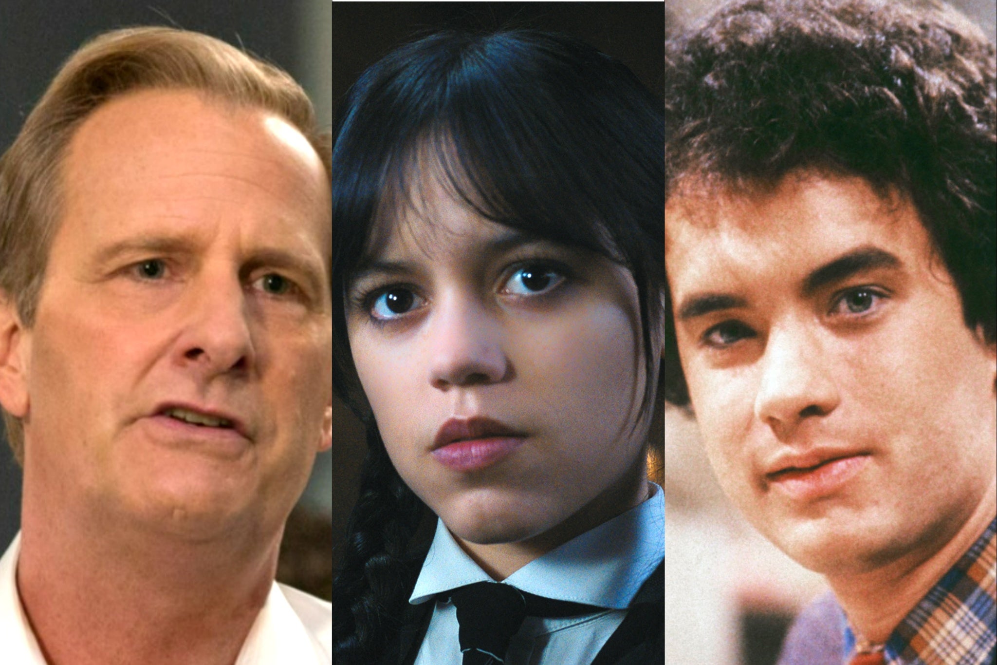 Jeff Daniels in ‘The Newsroom’, Jenna Ortega in ‘Wednesday’ and Tom Hanks in ‘Bosom Buddies’