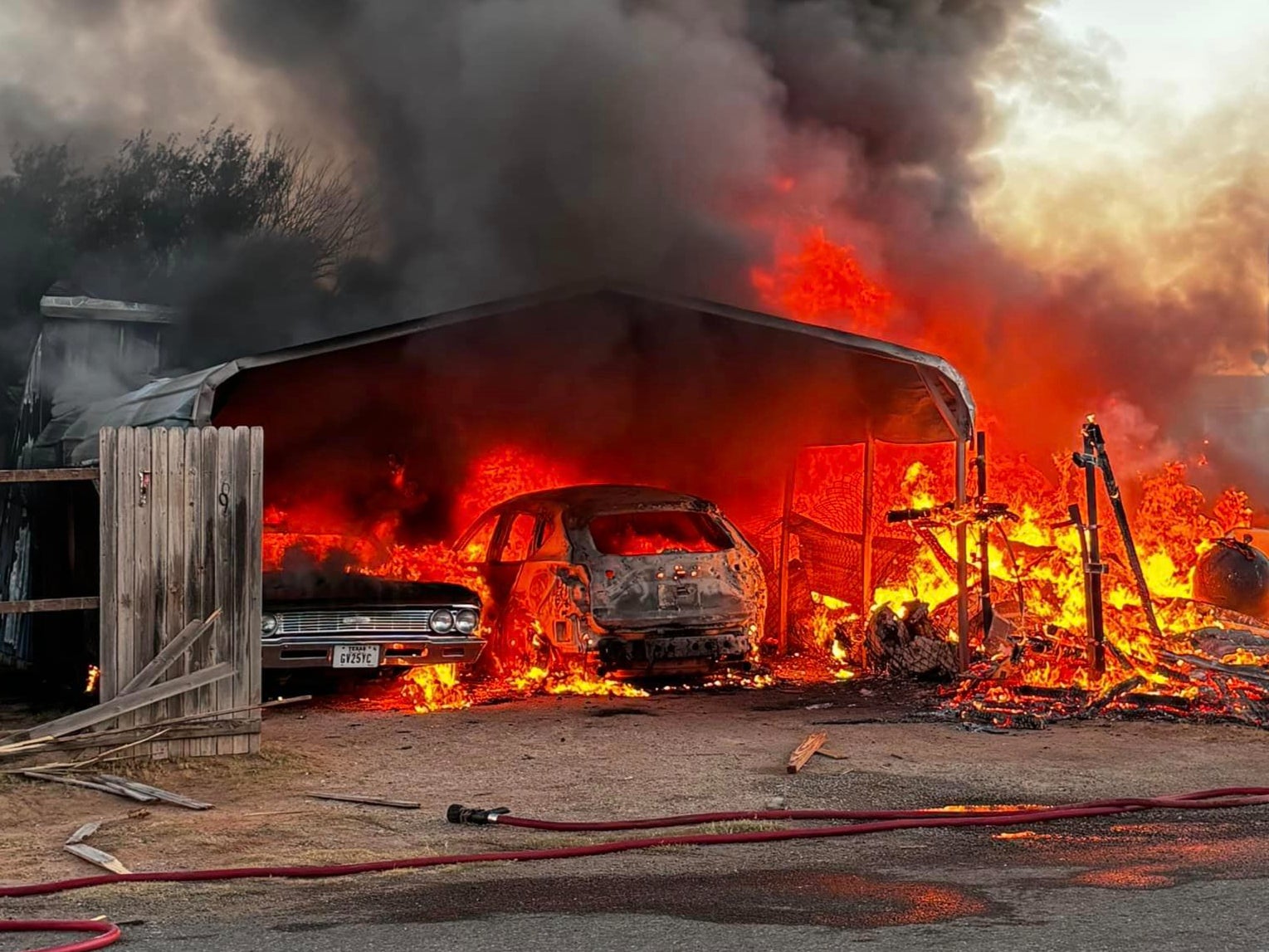 A small plane crashed in Odessa, Texas, killing two people and sparking a fire that scorched several buildings and homes