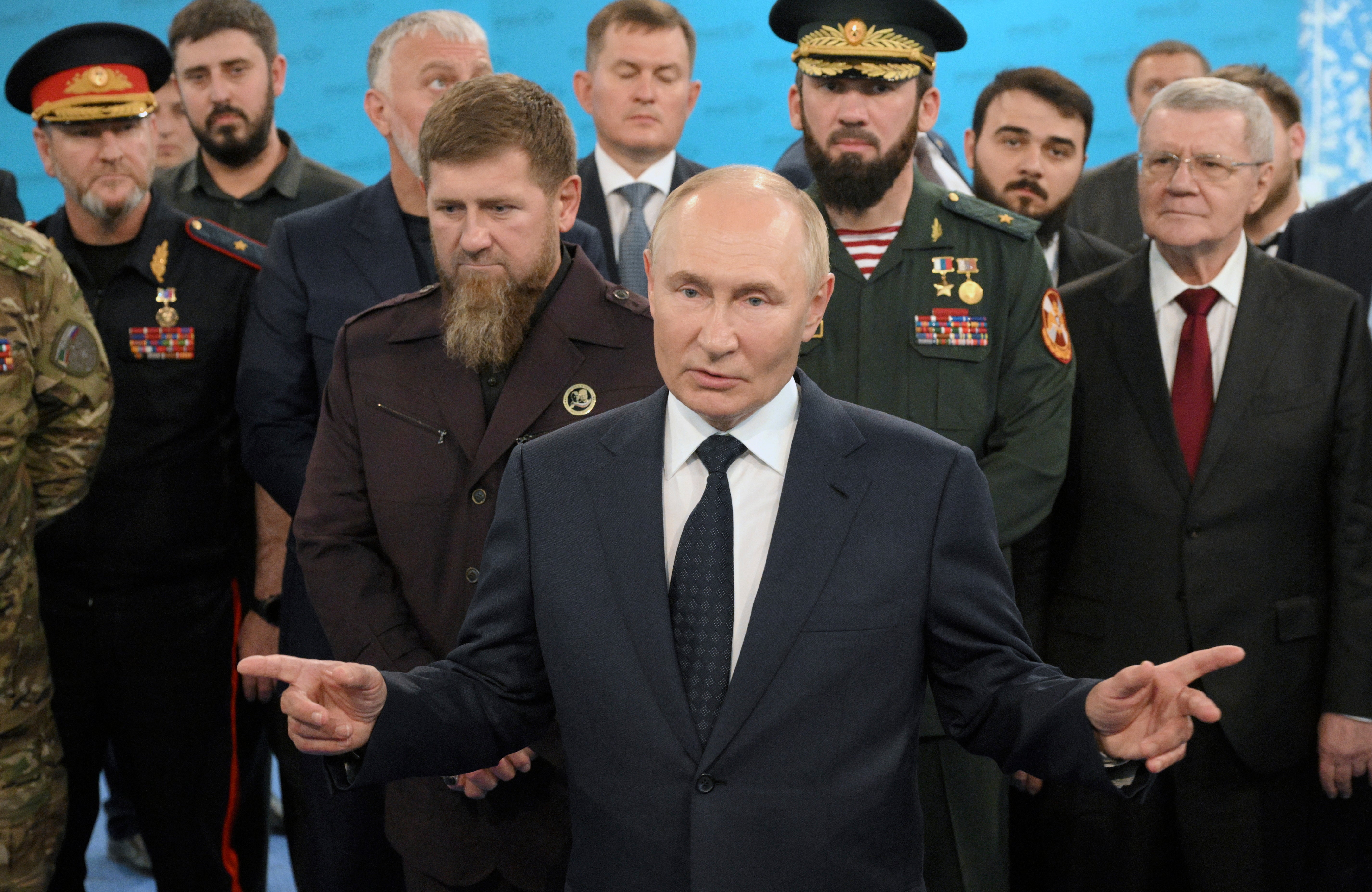 Russian President Vladimir Putin makes surprise visit to Chechnya for the first time in 13 years