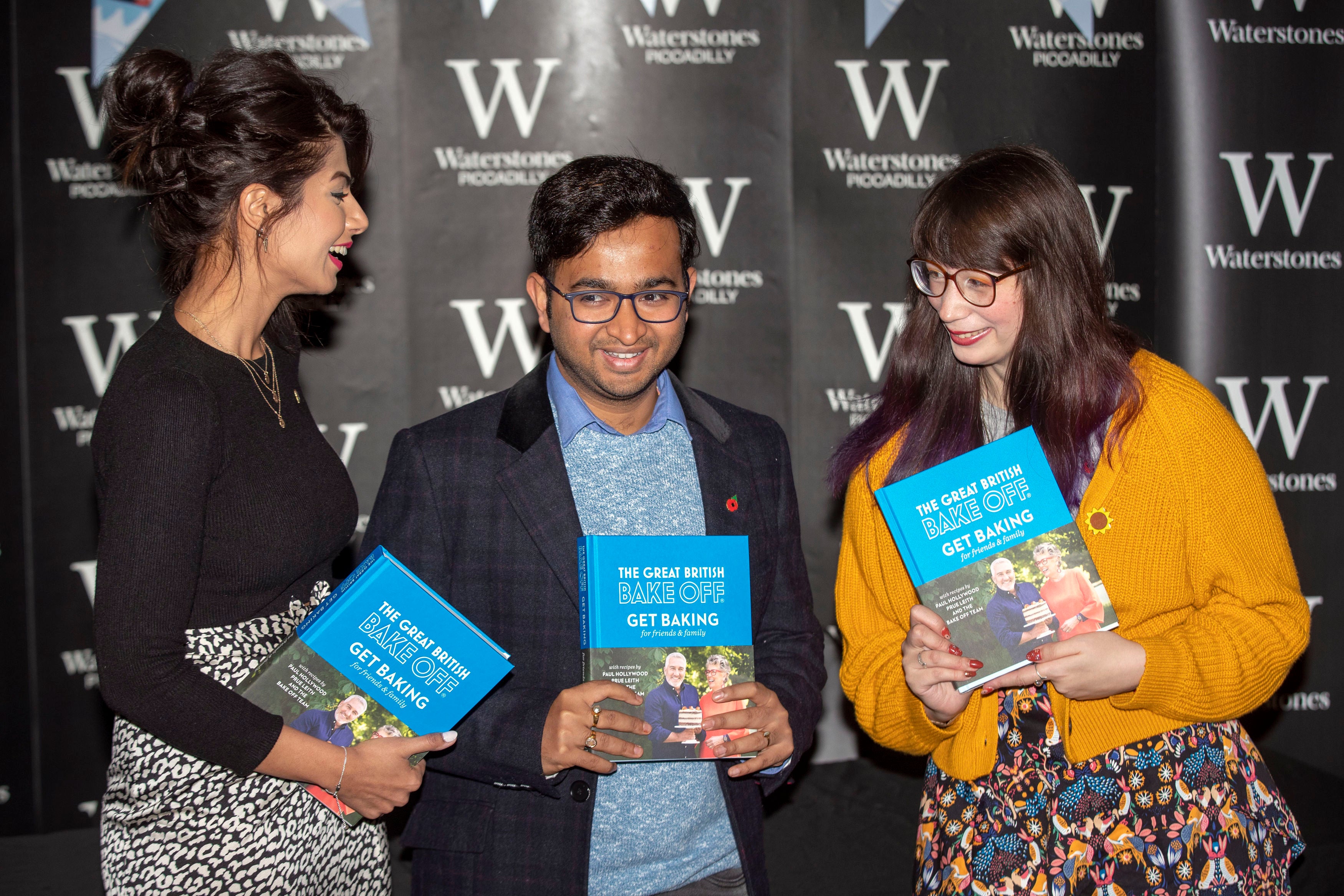 Kim-Joy with her fellow ‘Bake Off’ 2018 finalists, Ruby Bhogal and Rahul Mandal