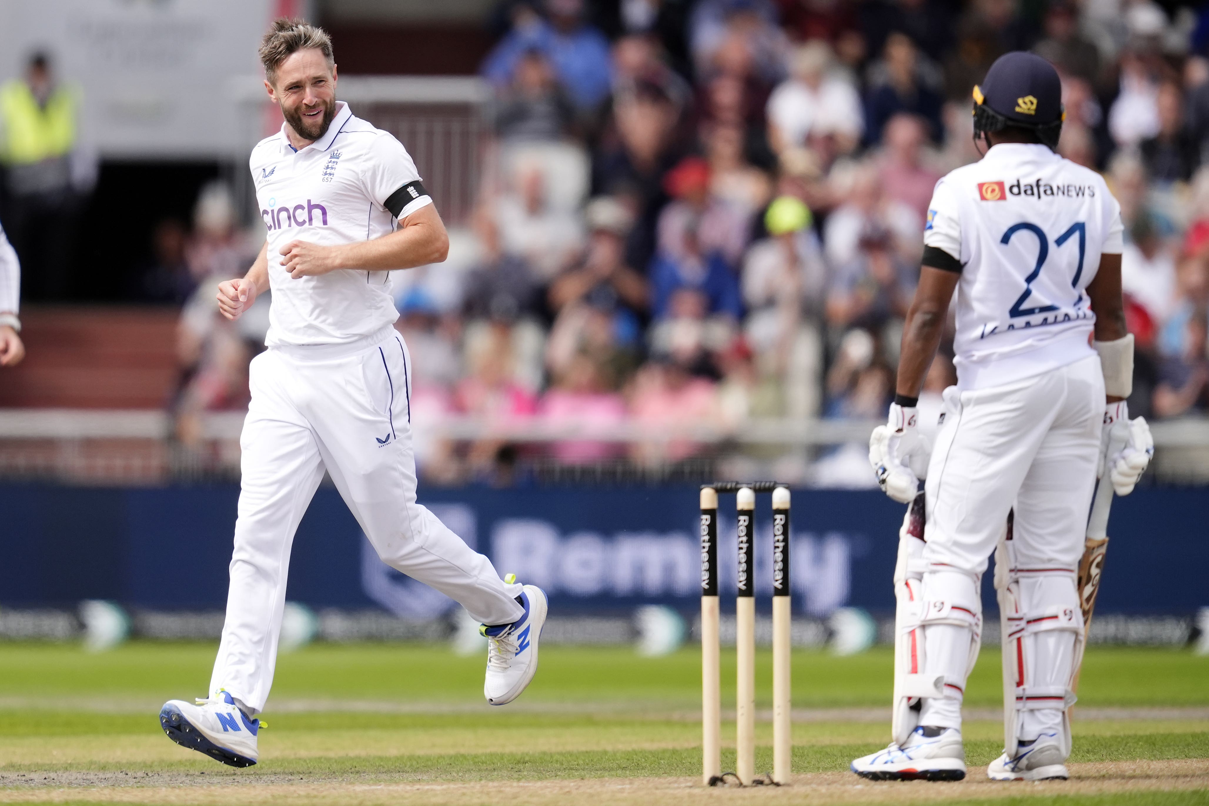 Chris Woakes claimed three wickets before tea on day one (Nick Potts/PA)