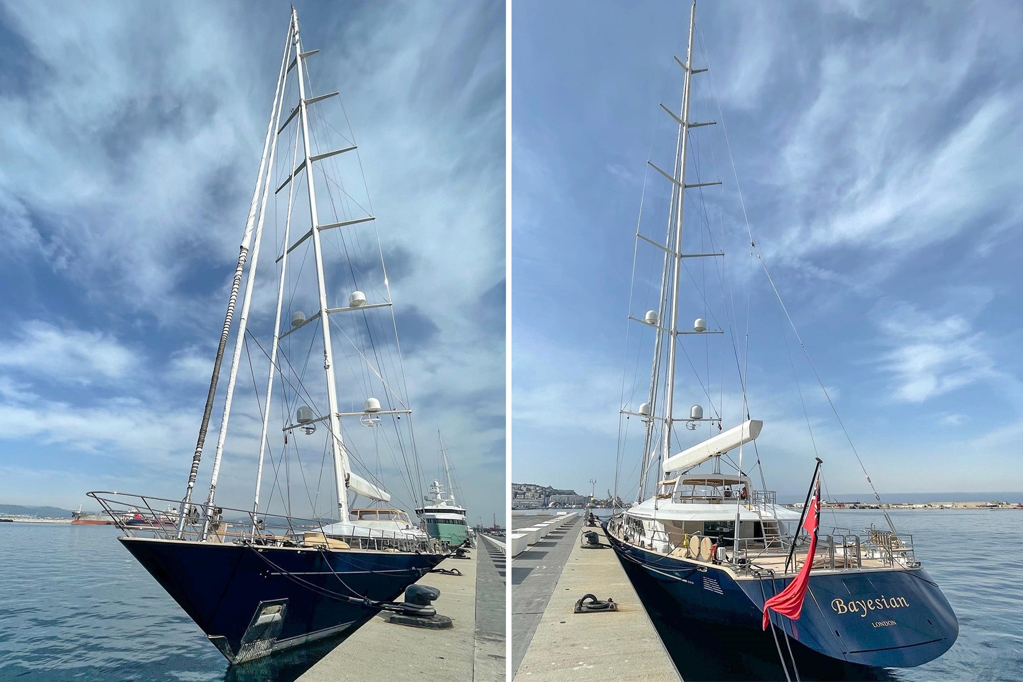 The Bayesian yacht is being examined by specialist divers and sonar robots ahead of attempts to raise it from the sea bed