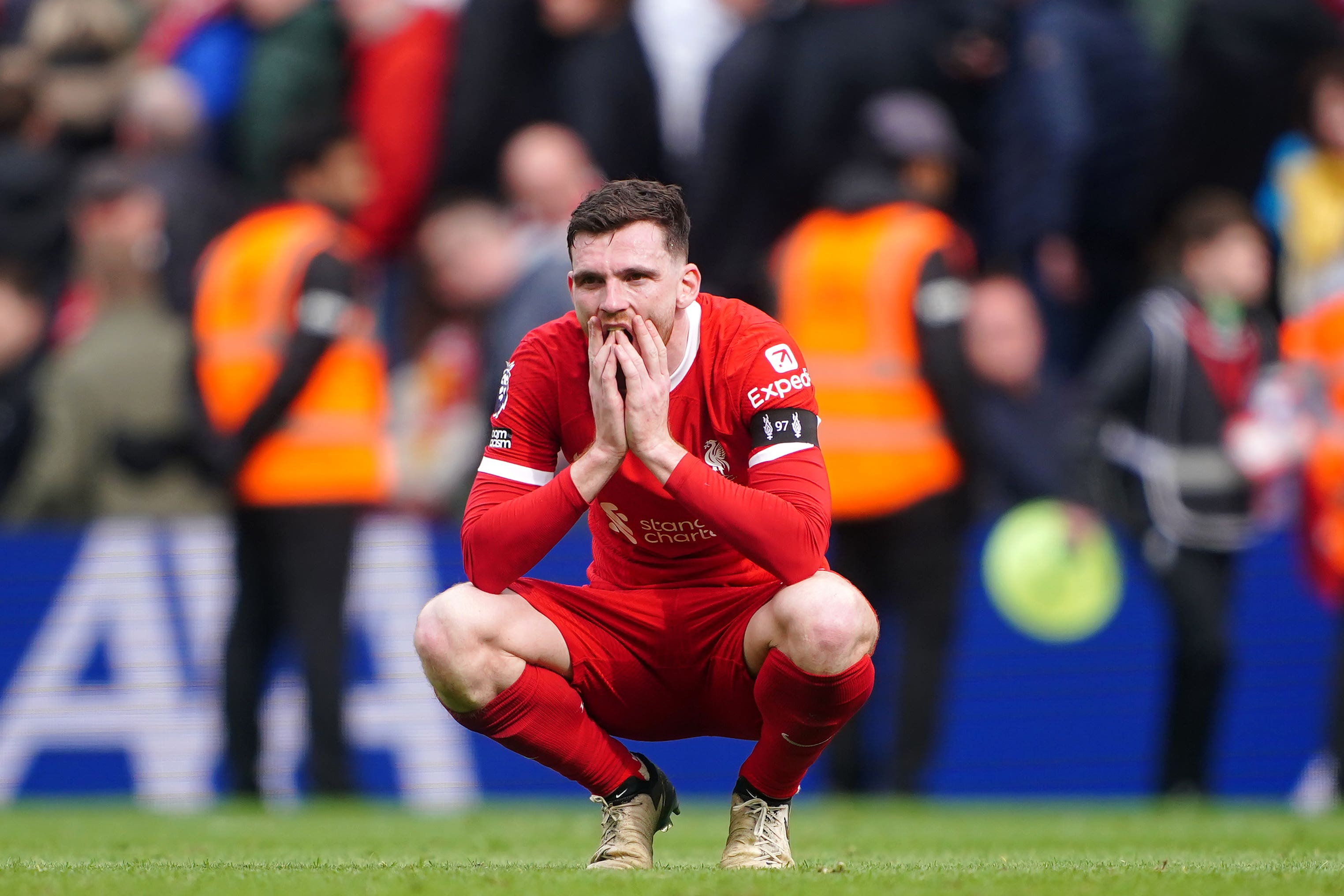 Liverpool defender Andy Robertson says he is pain free for the first time in five months (Peter Byrne/PA)