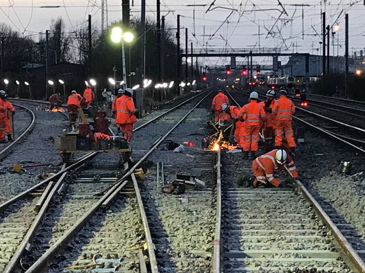 Orange alert: Network Rail engineers will be working on both the East and West Coast main lines