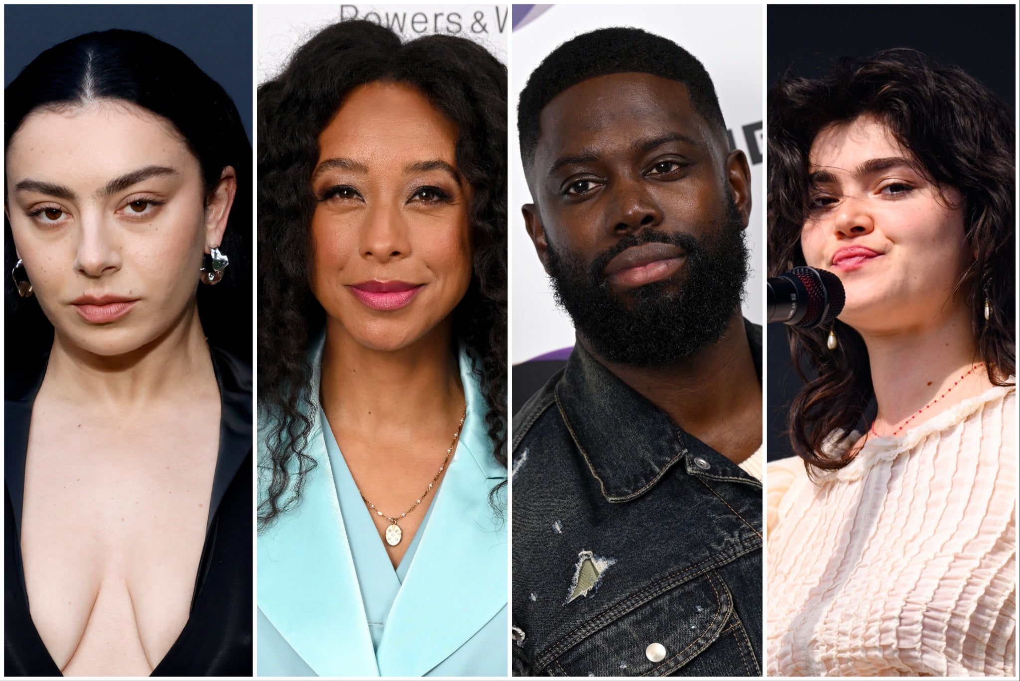 L-R: Charli XCX, Corinne Bailey-Rae, Ghetts and The Last Dinner Party