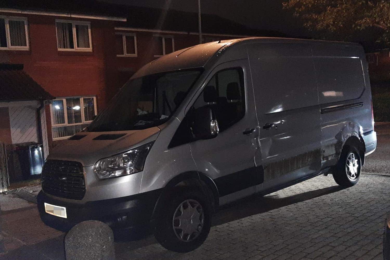 The silver Ford Transit Cargo found abandoned in Highlands Walk, Belle Isle (West Yorkshire Police)