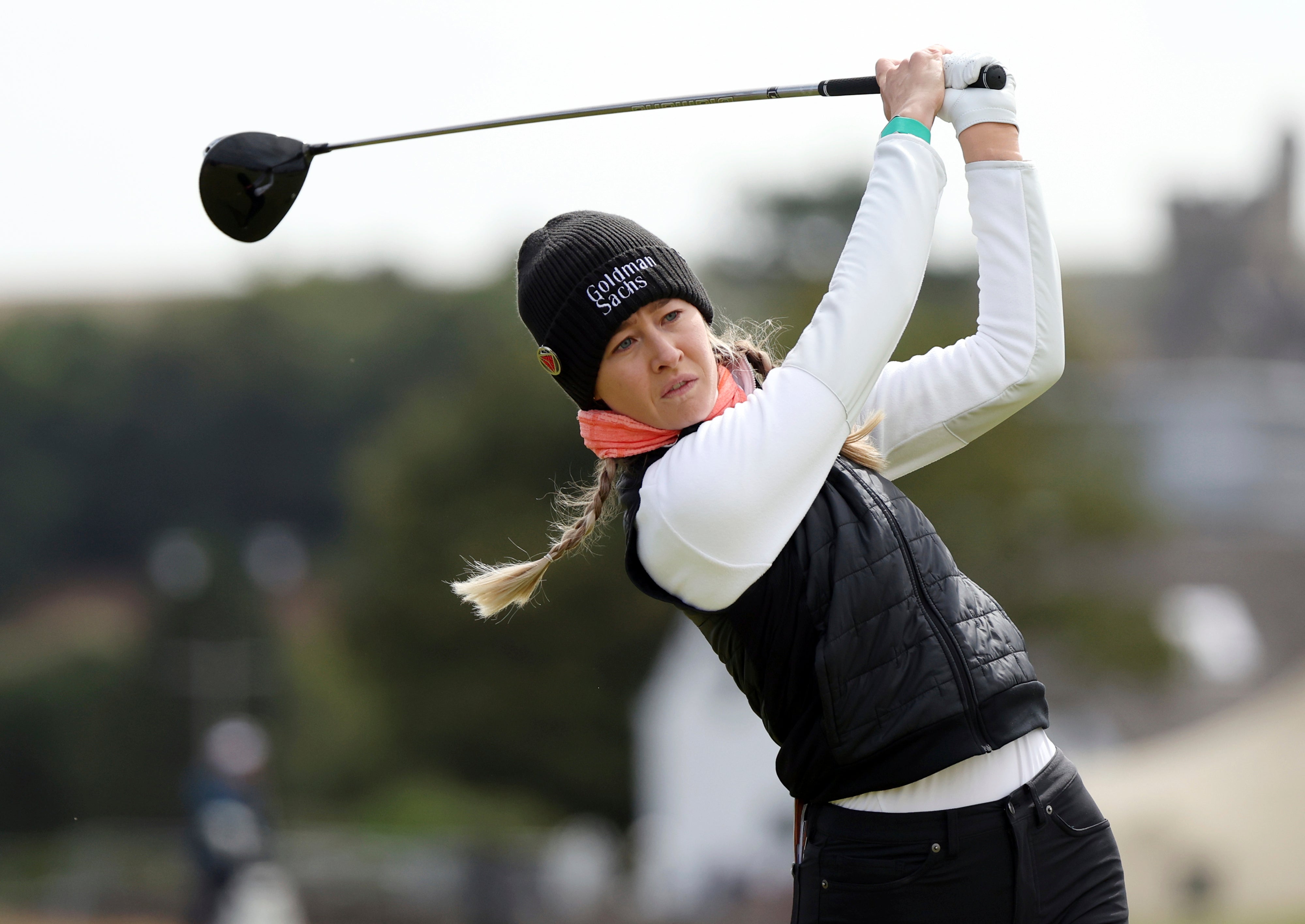 Nelly Korda plays her tee shot from the 3rd tee