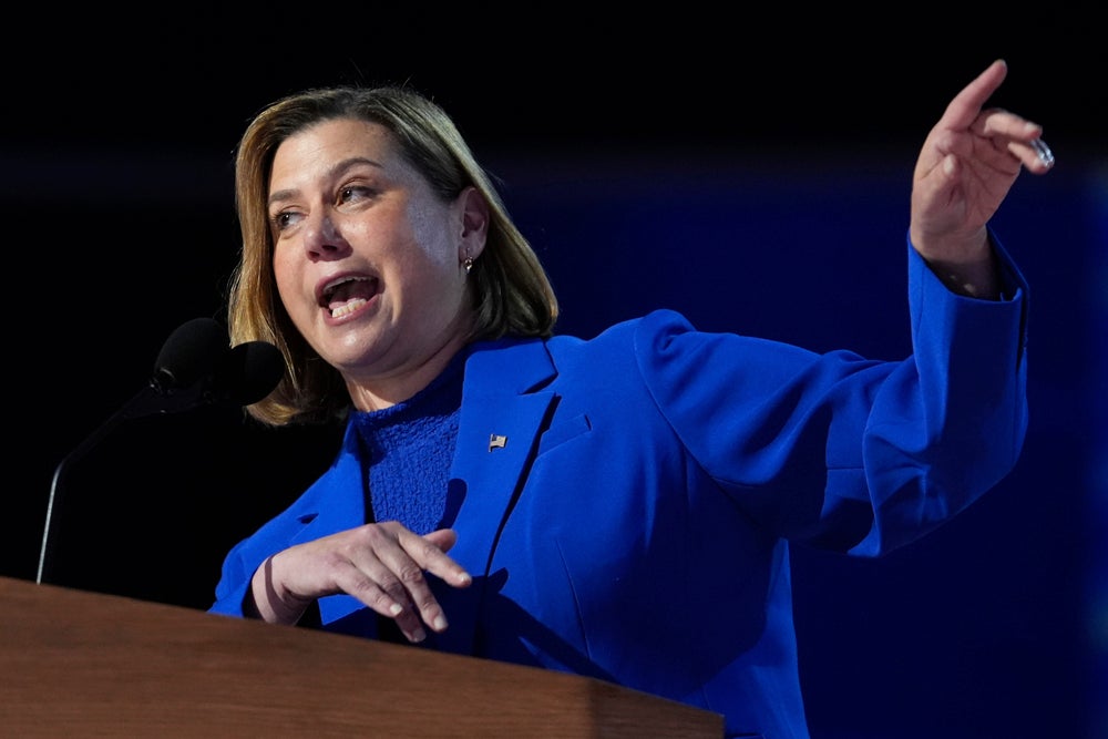 Slotkin made remarks during the Democratic National Convention on August 22 in Chicago