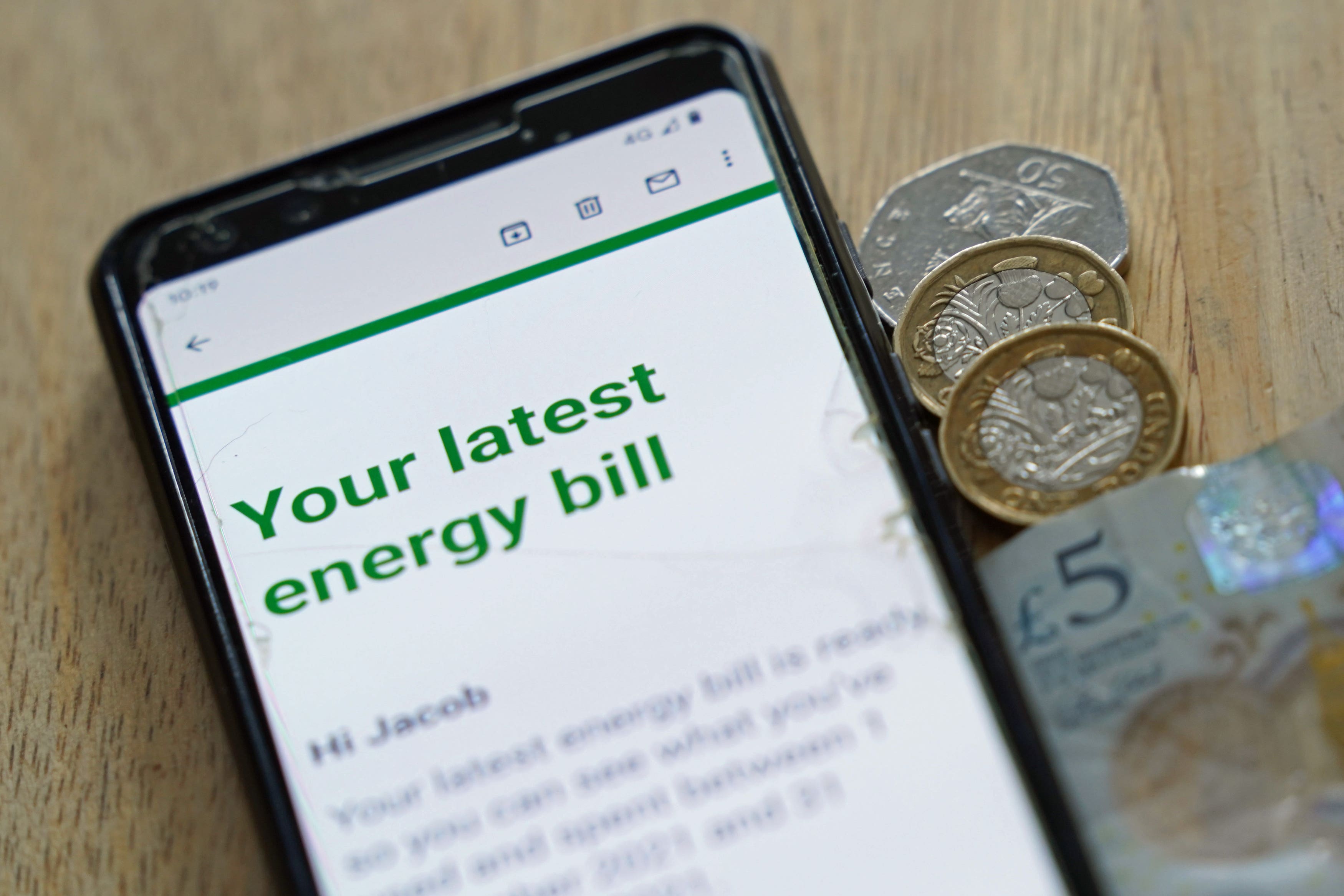 Analysts expect the typical household’s energy bill to rise to £1,714 a year, up from £1,568 currently, on October 1 (Jacob King/PA)