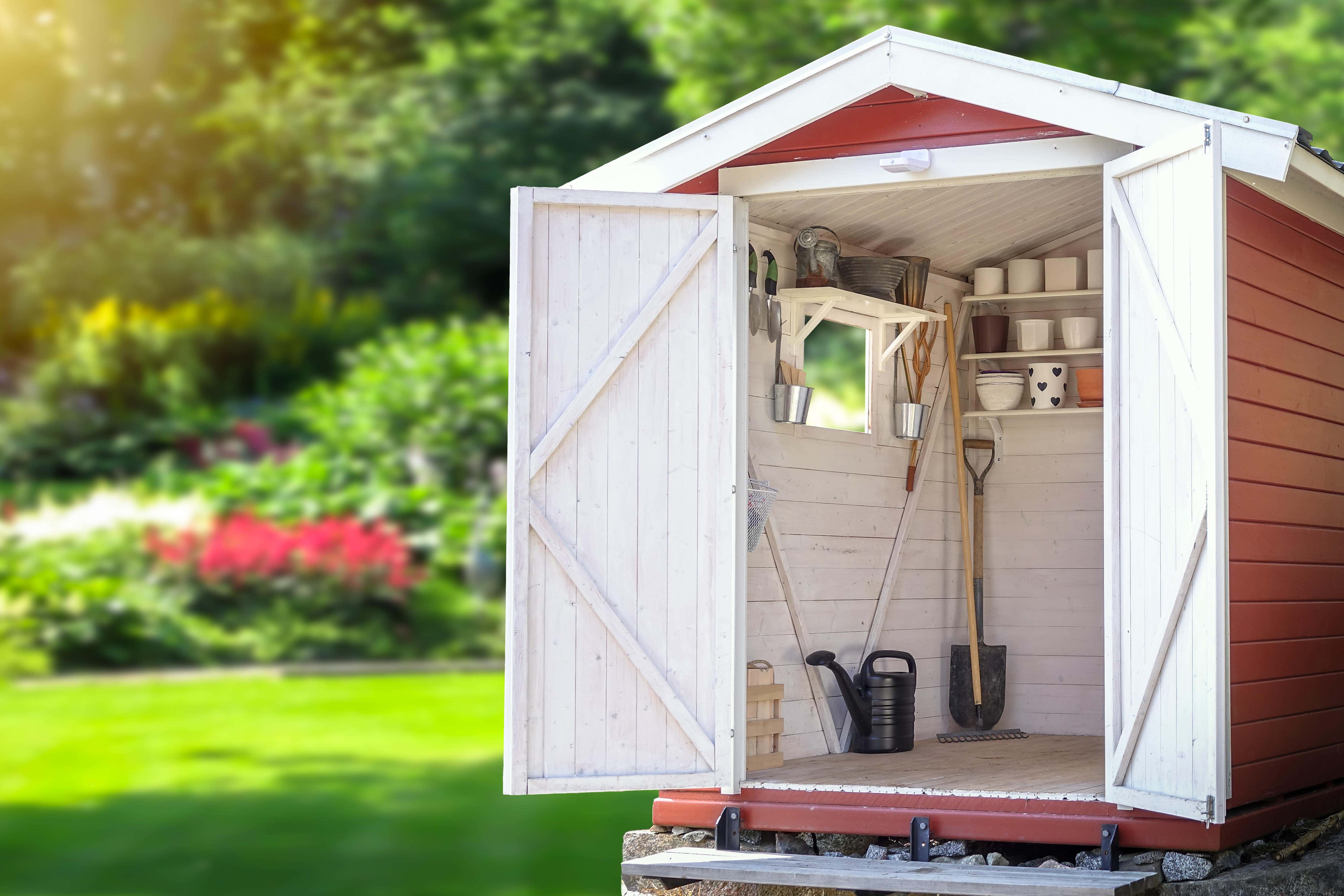 From slimline sheds to compact boot racks, these handy hacks will keep your garden essentials in order (Alamy/PA)