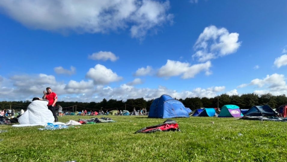 Storm Lilian left a trail of devastation in the Leeds Festival campsite