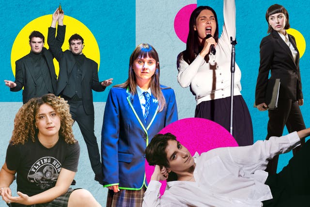 <p>L-R: Rose Matafeo, Pear, ‘Playfight’, Sarah Keyworth, Patti Harrison, Emma Sidi </p>