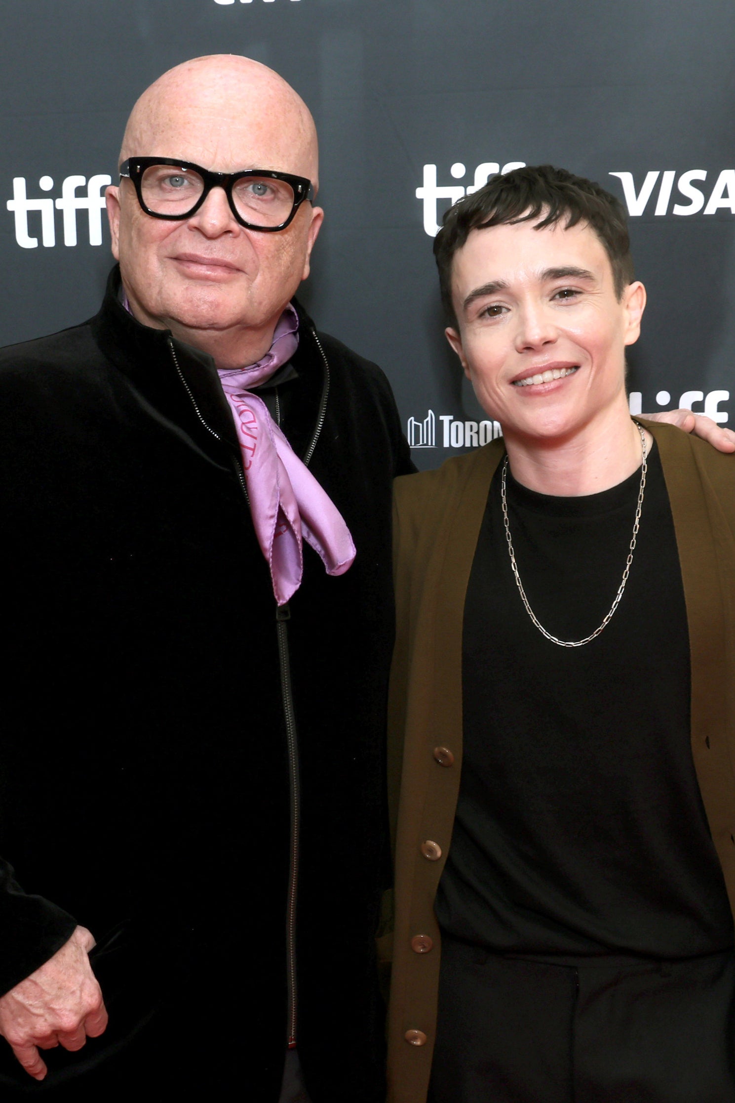 Director and star: Savage and Page at the Toronto International Film Festival in 2023