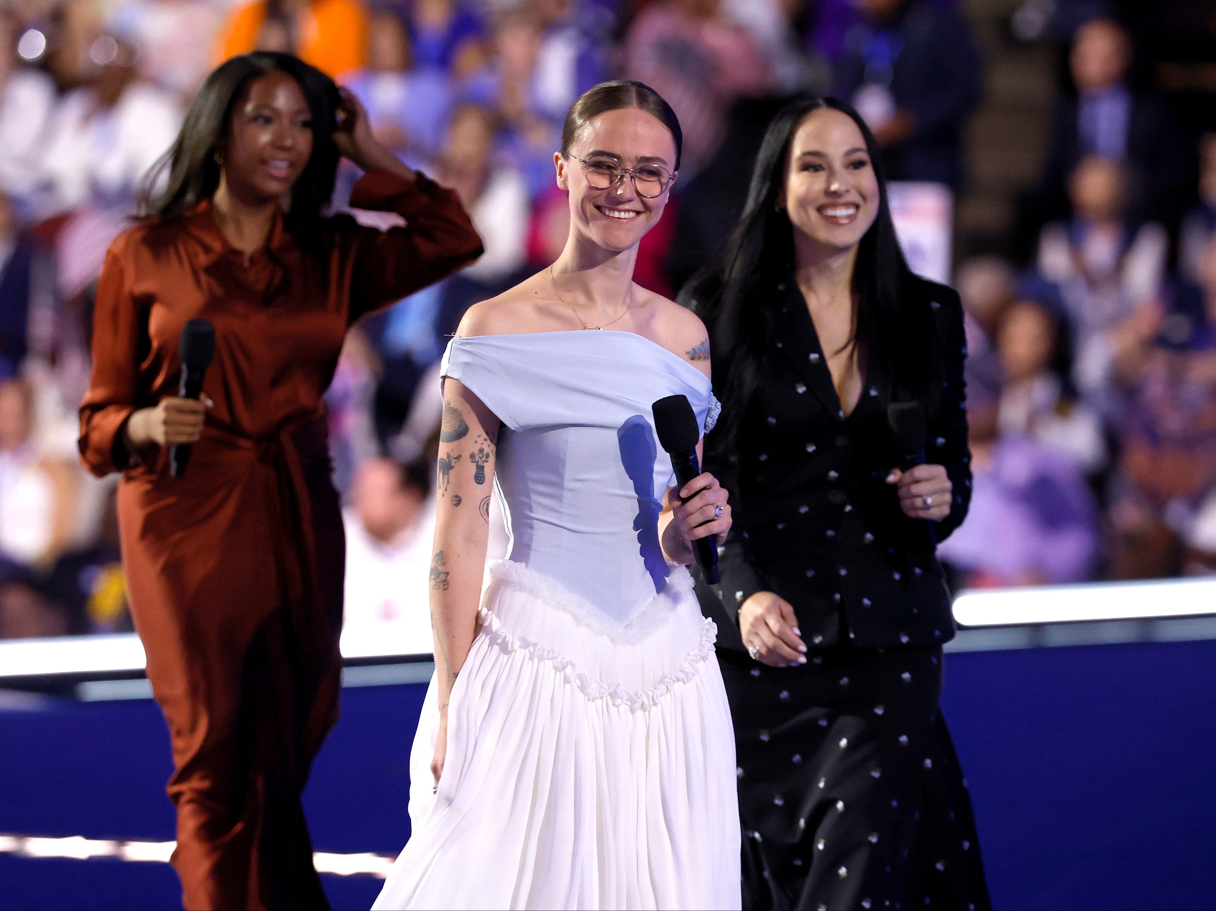 Ella Emhoff delivers speech on final night of 2024 DNC in Chicago, Illinois