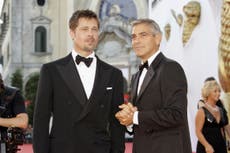 Watch: Brad Pitt and George Clooney arrive at Venice Film Festival 