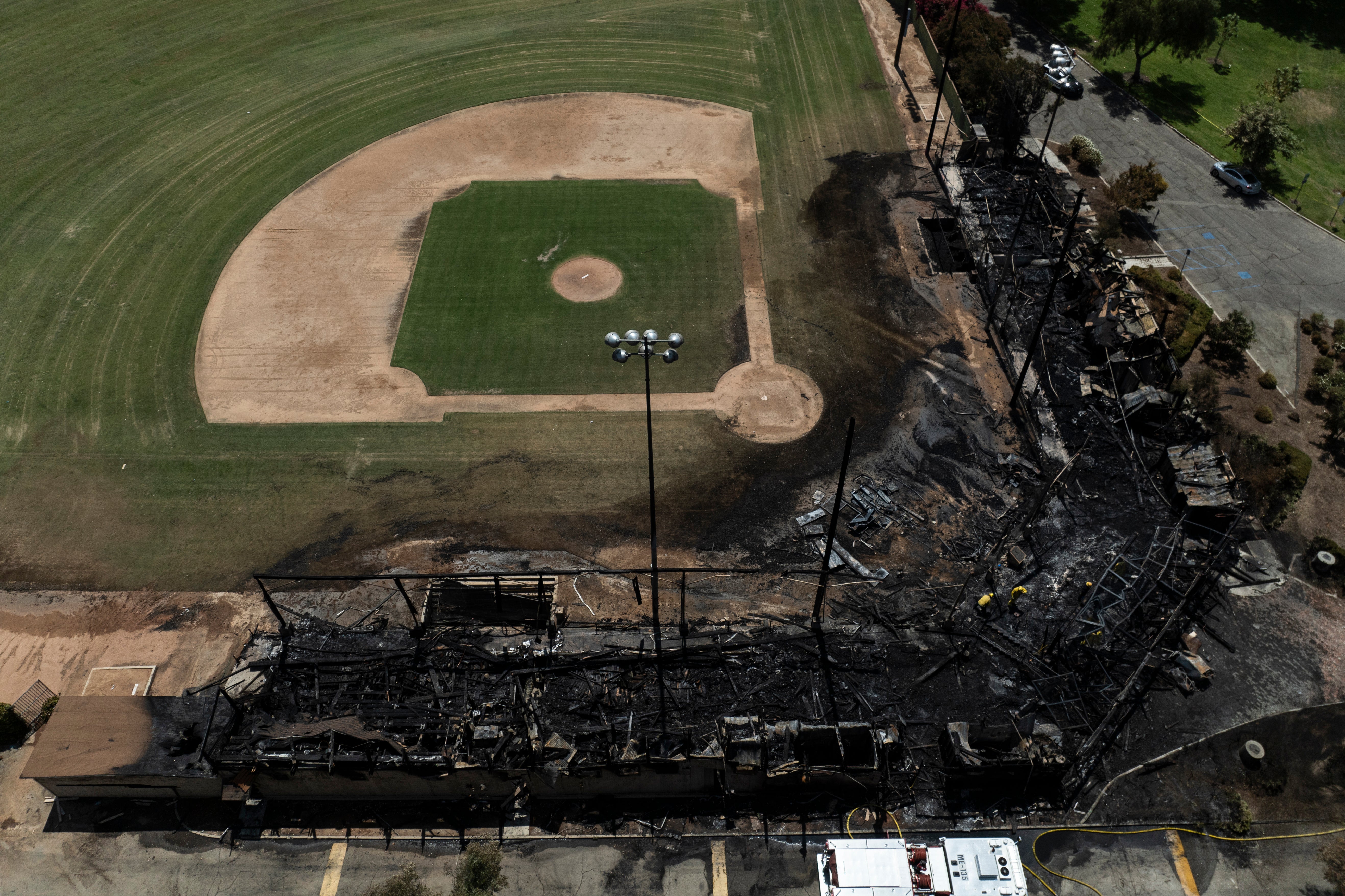 California Ballpark Fire