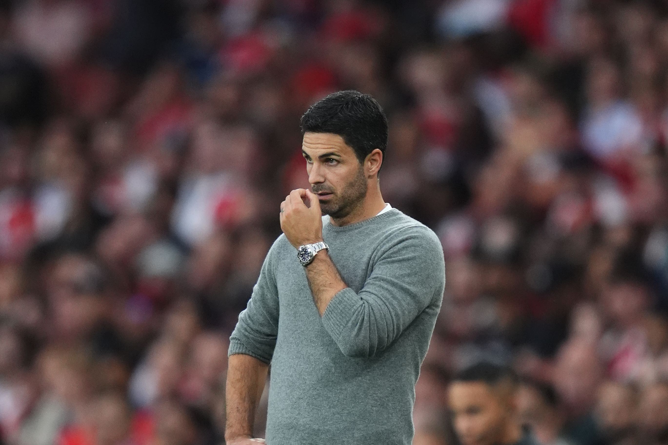 Arsenal manager Mikel Arteta on the touchline during the pre-season friendly match at the Emirates Stadium, London. Picture date: Wednesday August 7, 2024.