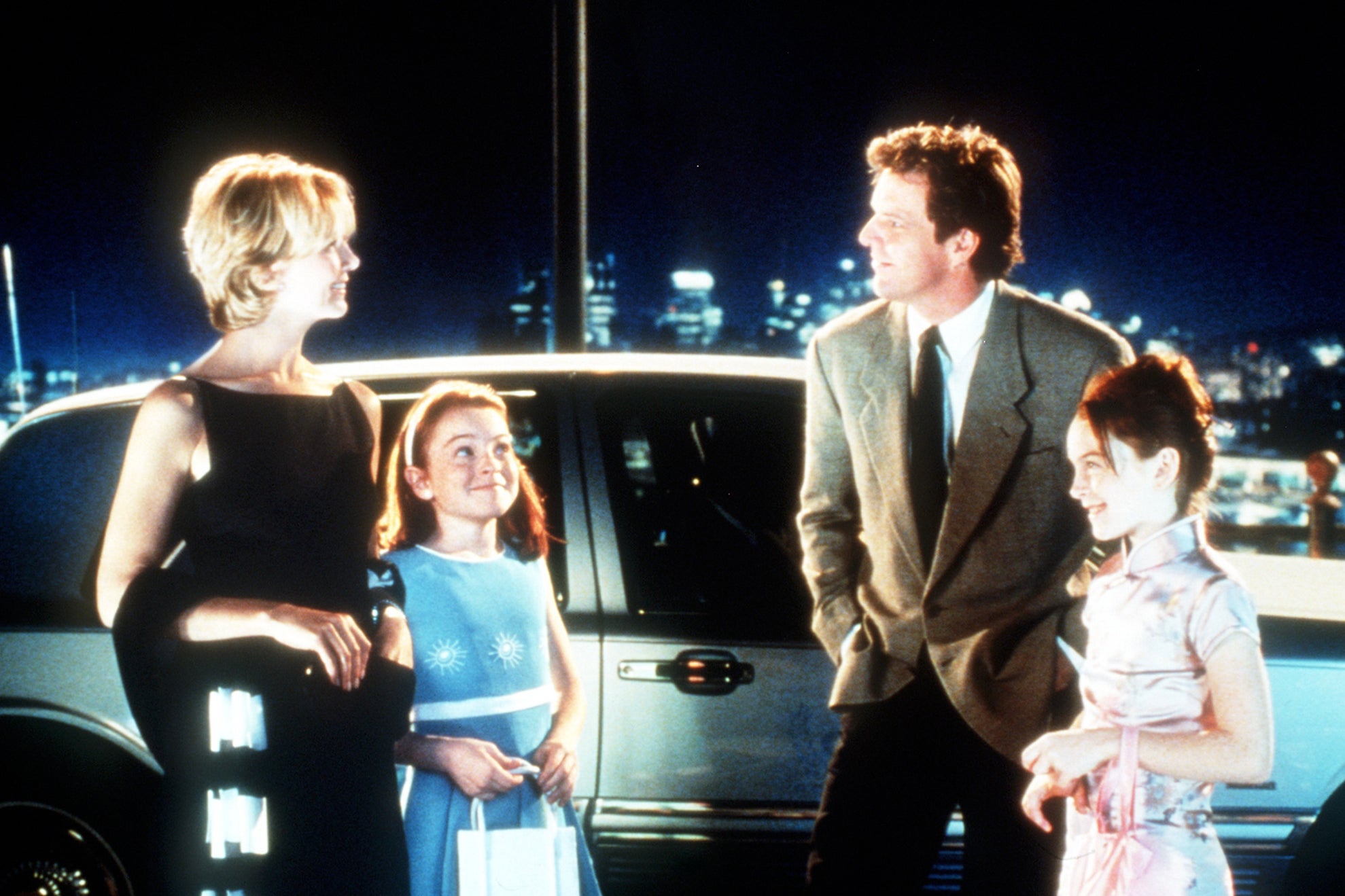 Dennis Quaid starred alongside Natasha Richardson, Lindsay Lohan and Lindsay Lohan in the 1998 hit