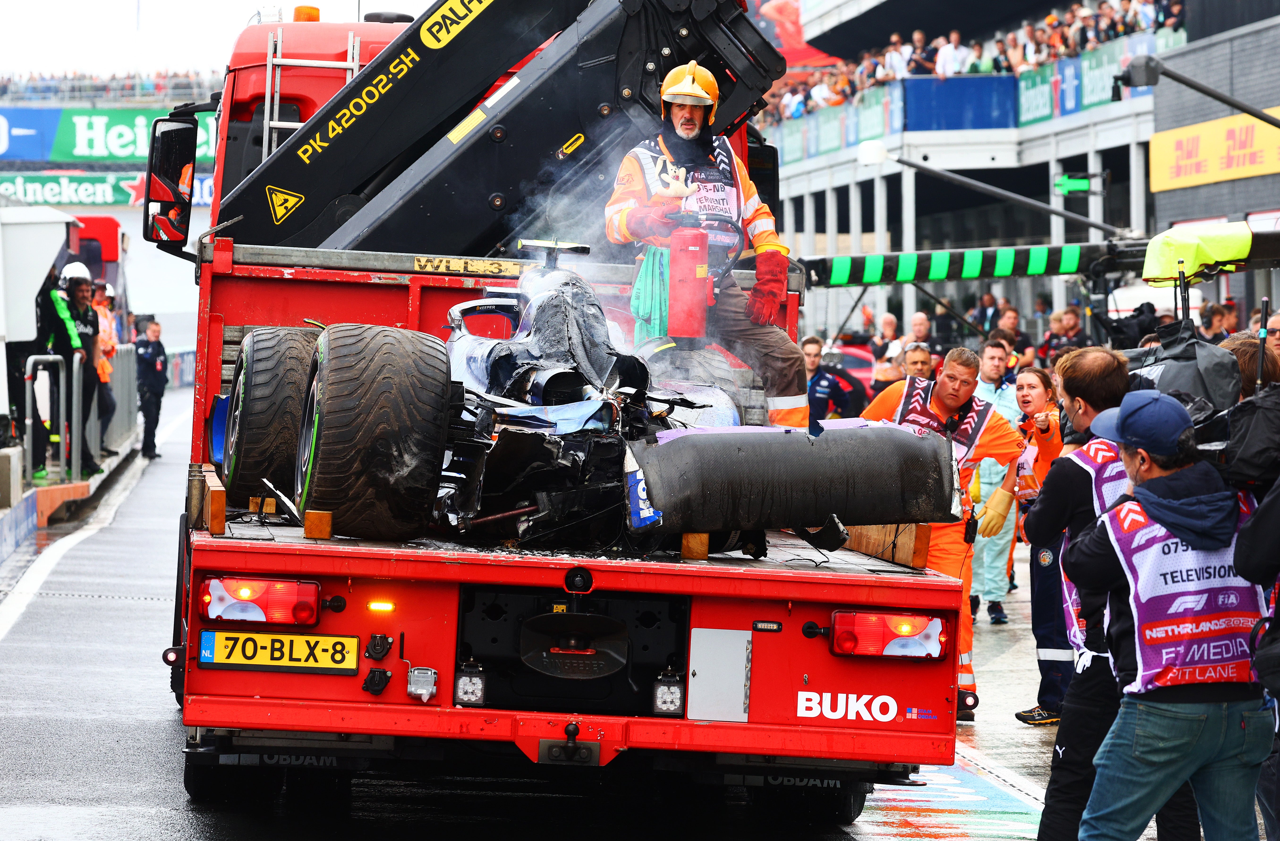 Sargeant’s stricken Williams car looks unlikely to be repaired in time for qualifying on Saturday