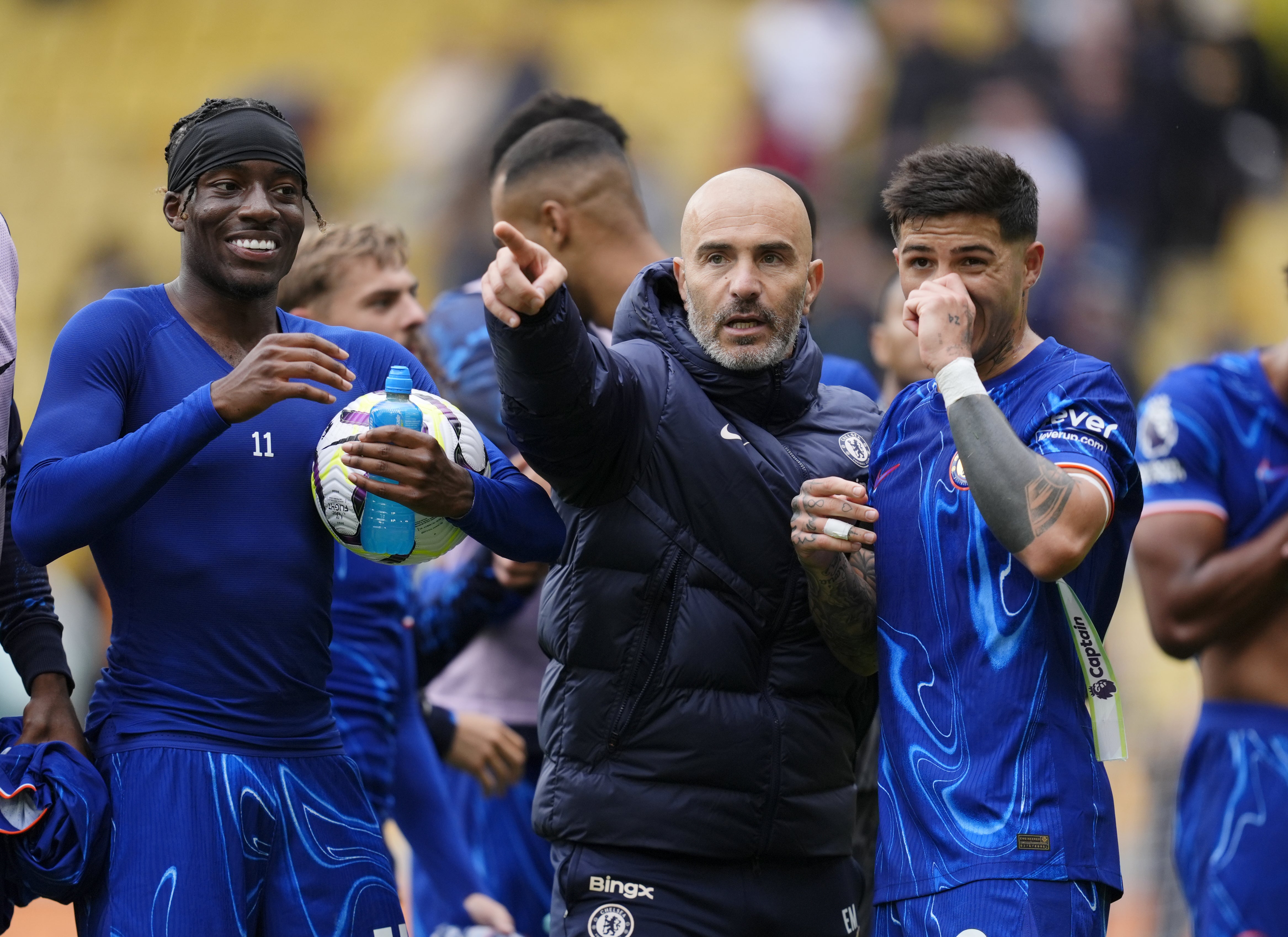 Chelsea manager Enzo Maresca celebrated his first win in charge (Nick Potts/PA)