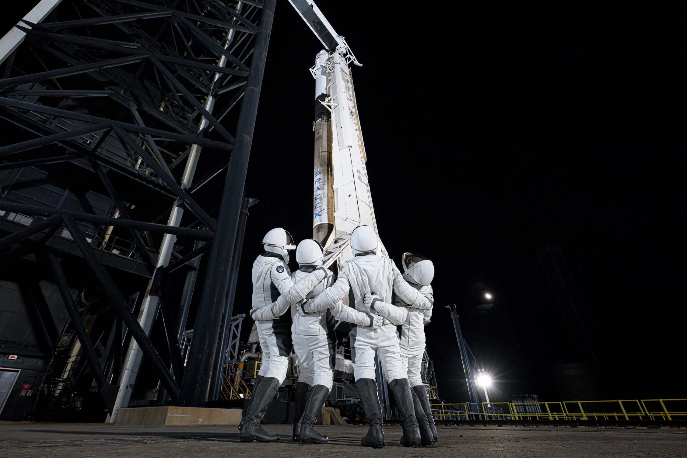 The four-person crew of the Polaris Dawn mission will launch atop a SpaceX Falcon 9 rocket on Tuesday, 27 August, 2024