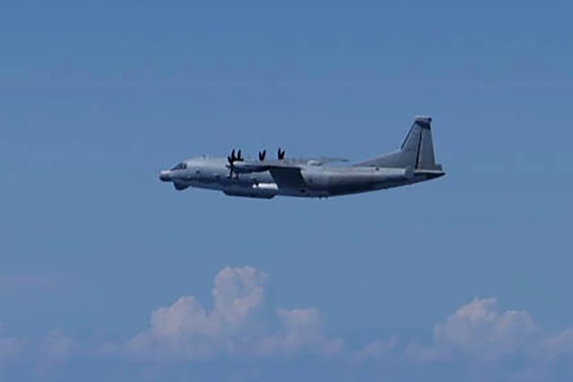 <p>A Chinese military Y-9 aircraft was intercepted by the Japanese defence ministry off the coast of the Danjo Islands </p>