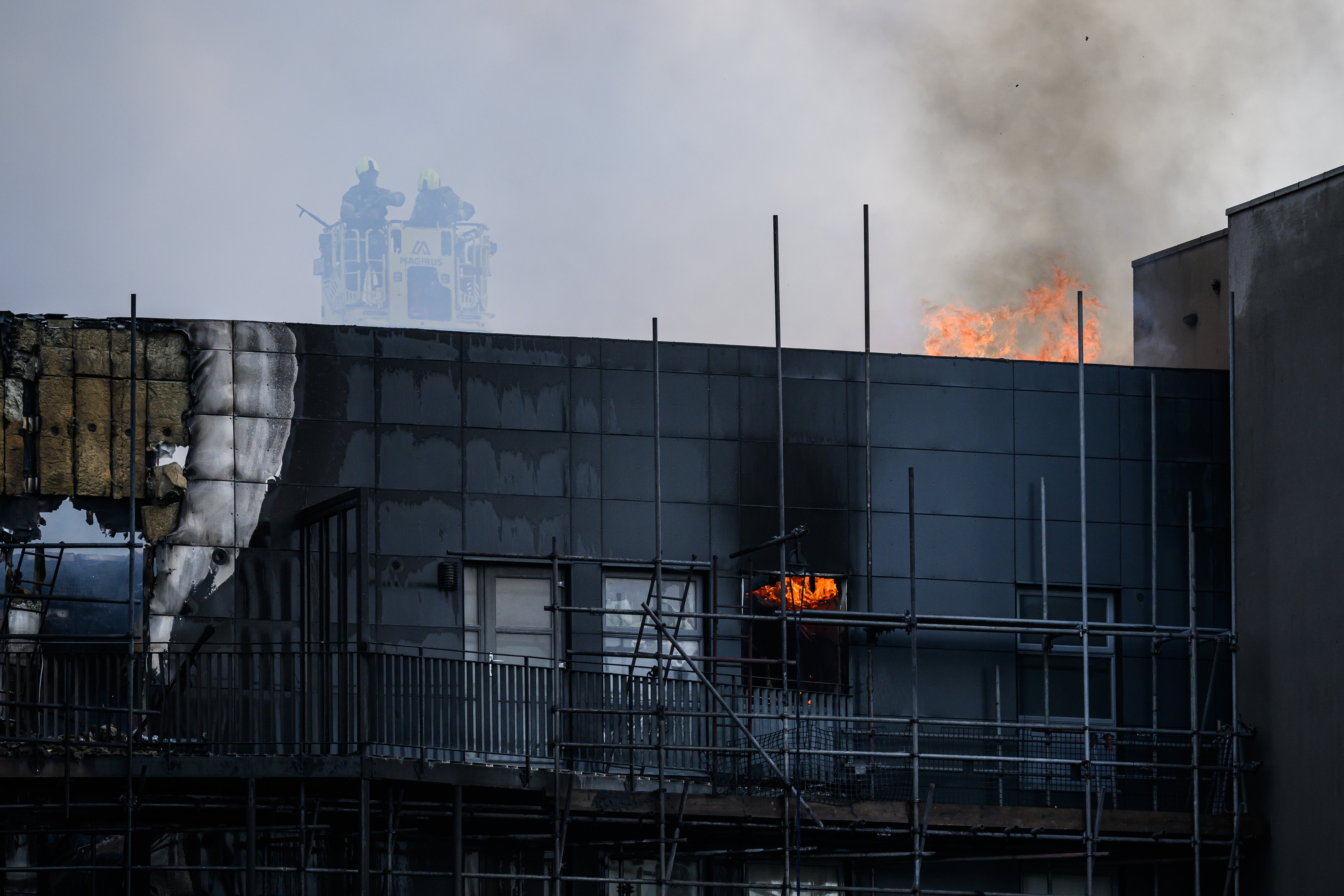 An investigation will now take place into how the building caught fire